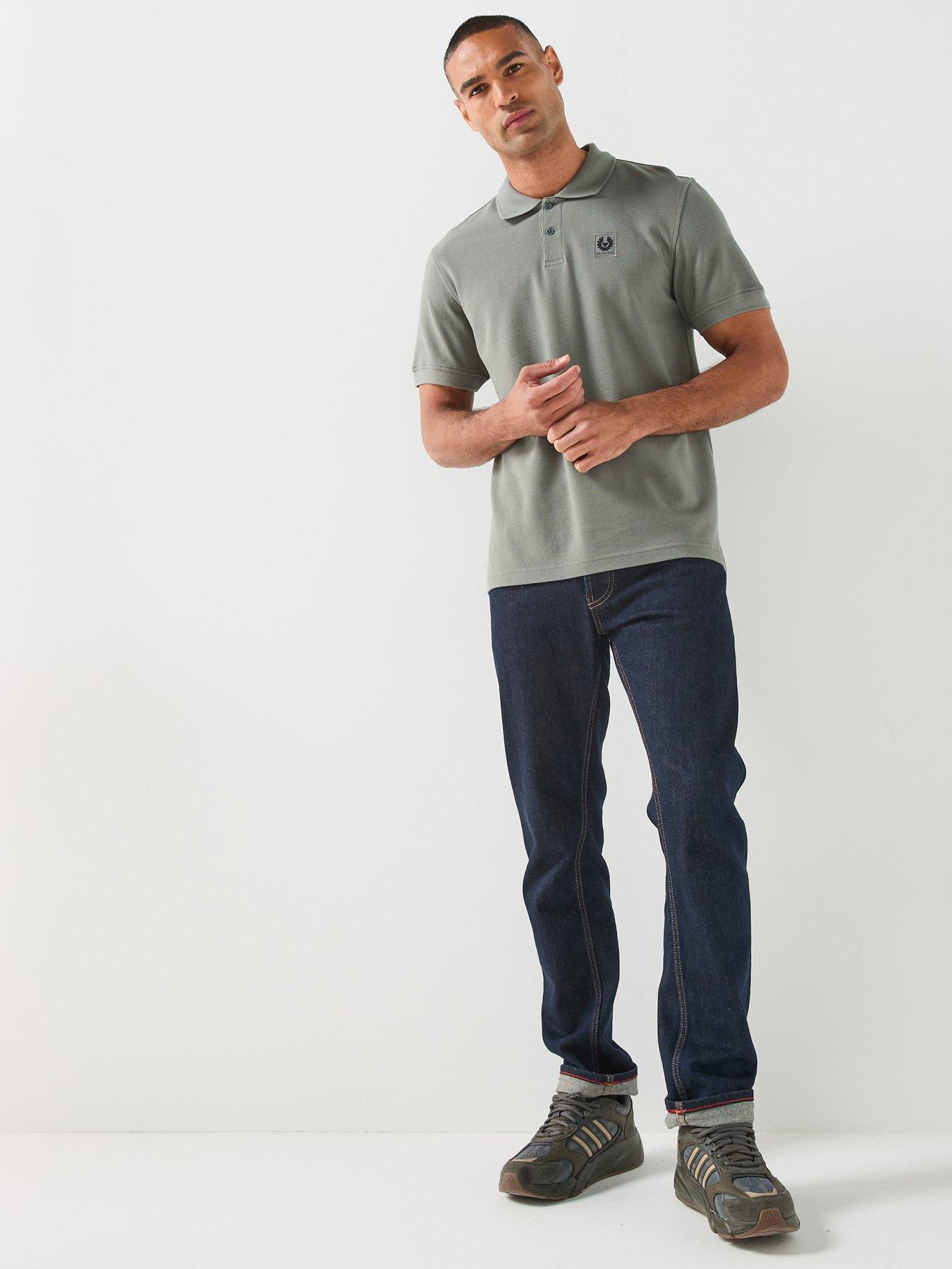 Image 3 of 6 of Belstaff Left Chest Patch Logo Polo Shirt - Grey