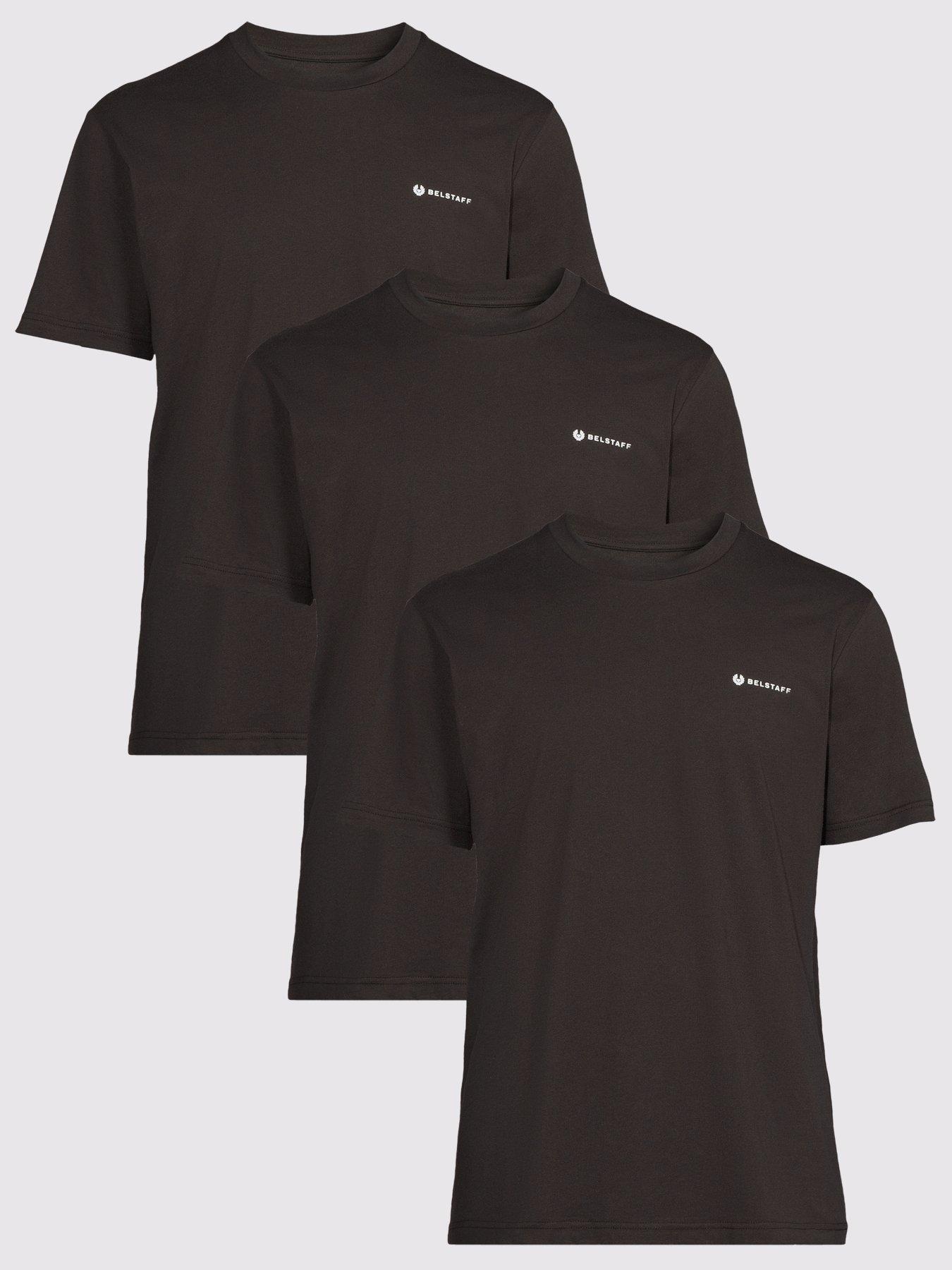 Belstaff 3 Pack T-Shirt - Black