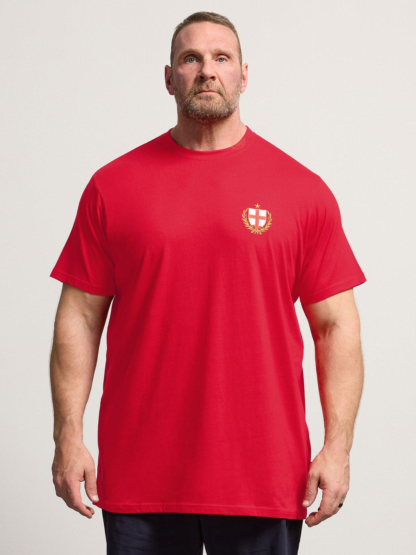 BadRhino England Crest T-Shirt - Red