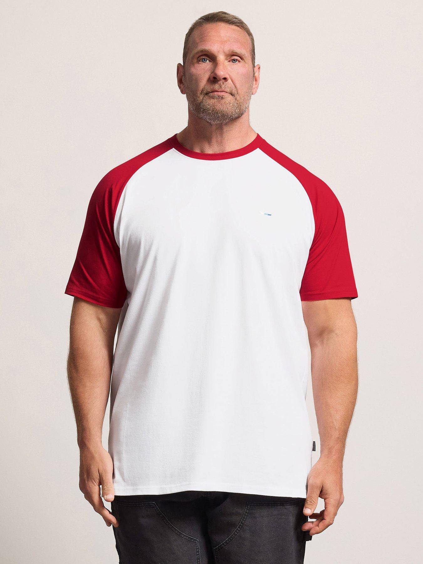 BadRhino Raglan T-Shirt Extra Long - Red/White