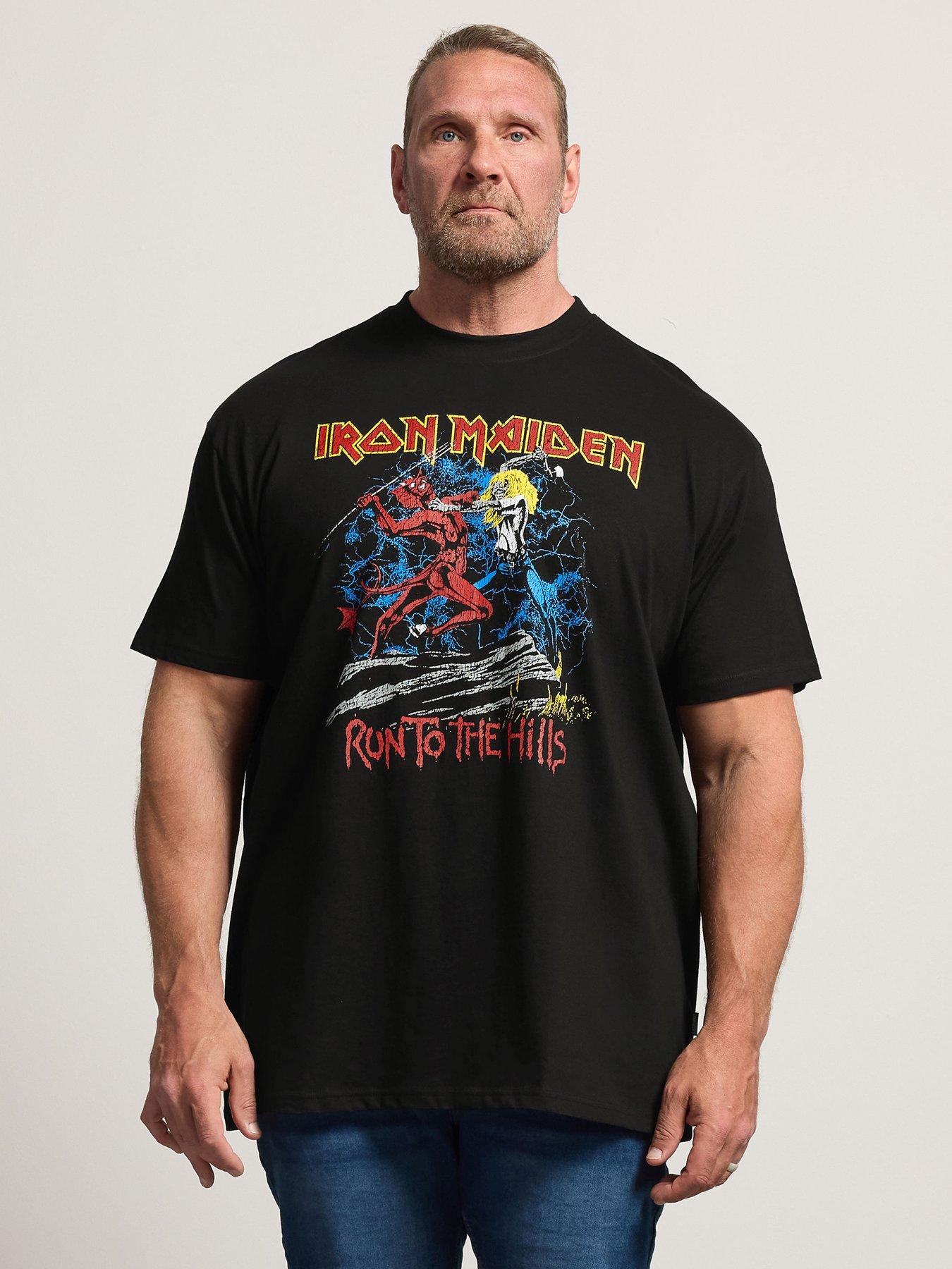BadRhino Iron Maiden Run To Hills T-Shirt (Extra Long) - Black