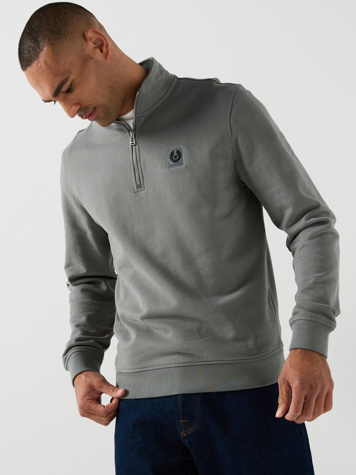 Belstaff Belstaff Left Chest Patch Logo Regular Fit 1/4 Zip Sweat