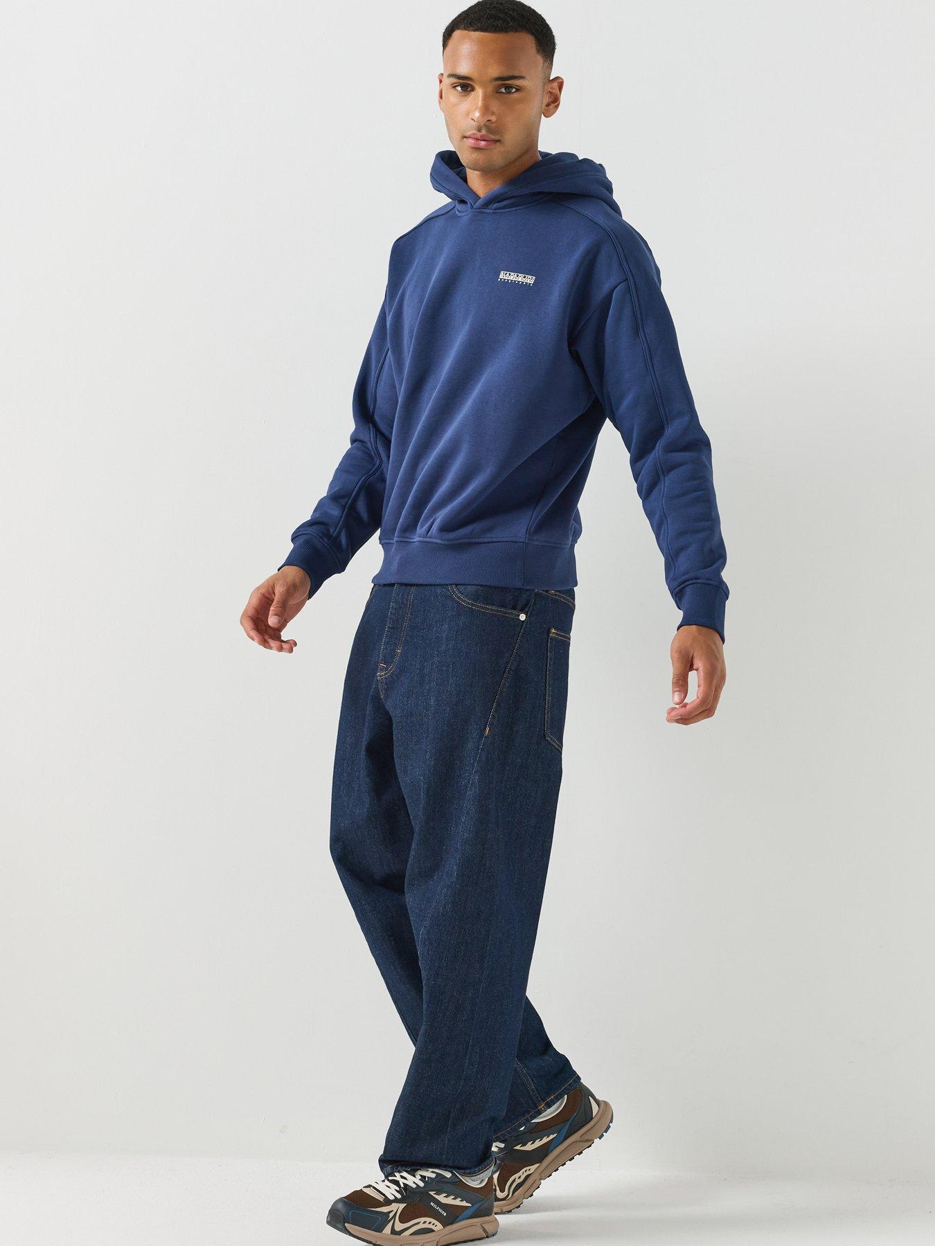 Image 3 of 6 of NAPAPIJRI Mens Teza Black Hoodie Tee - Navy