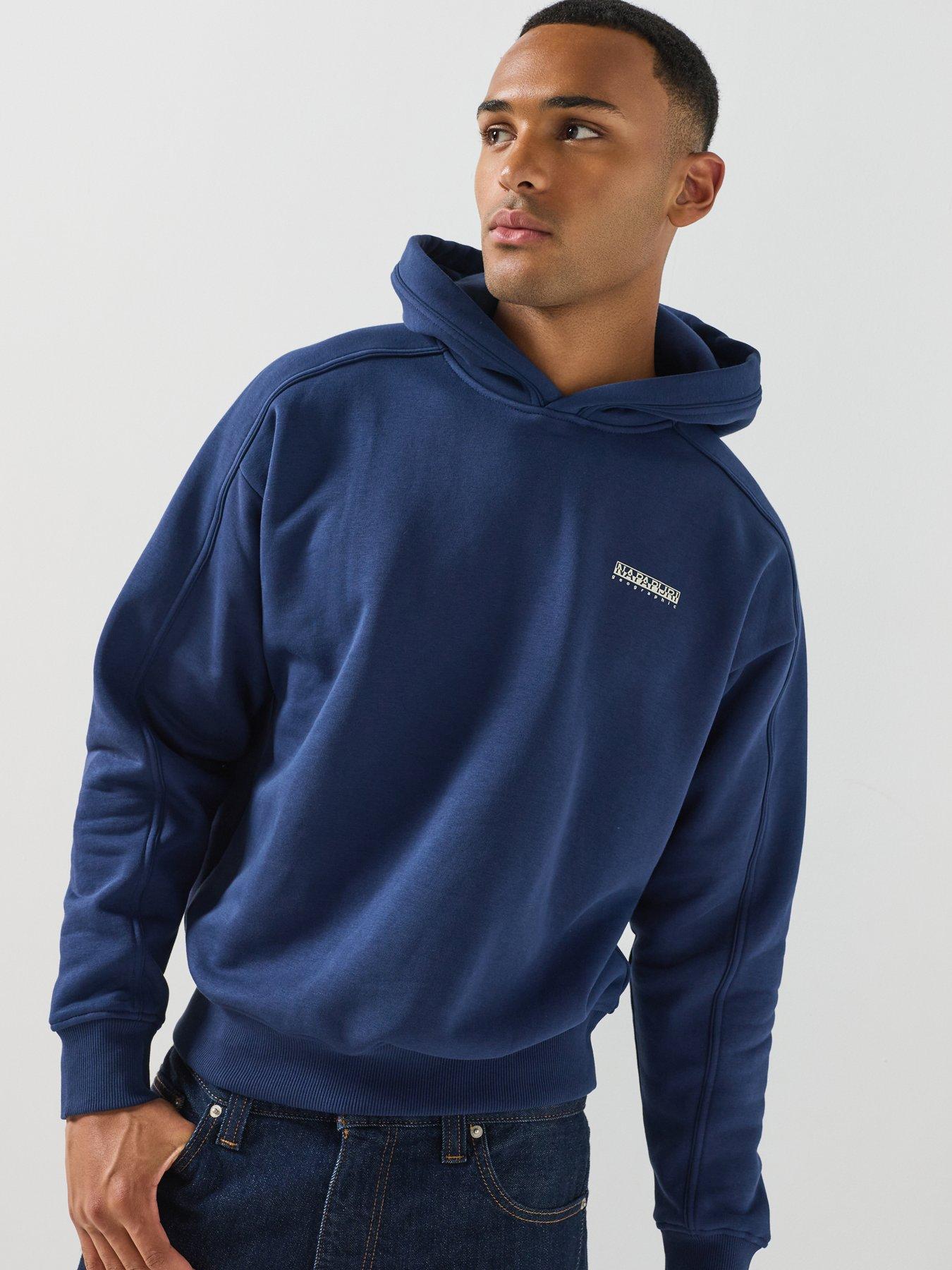 Image 4 of 6 of NAPAPIJRI Mens Teza Black Hoodie Tee - Navy