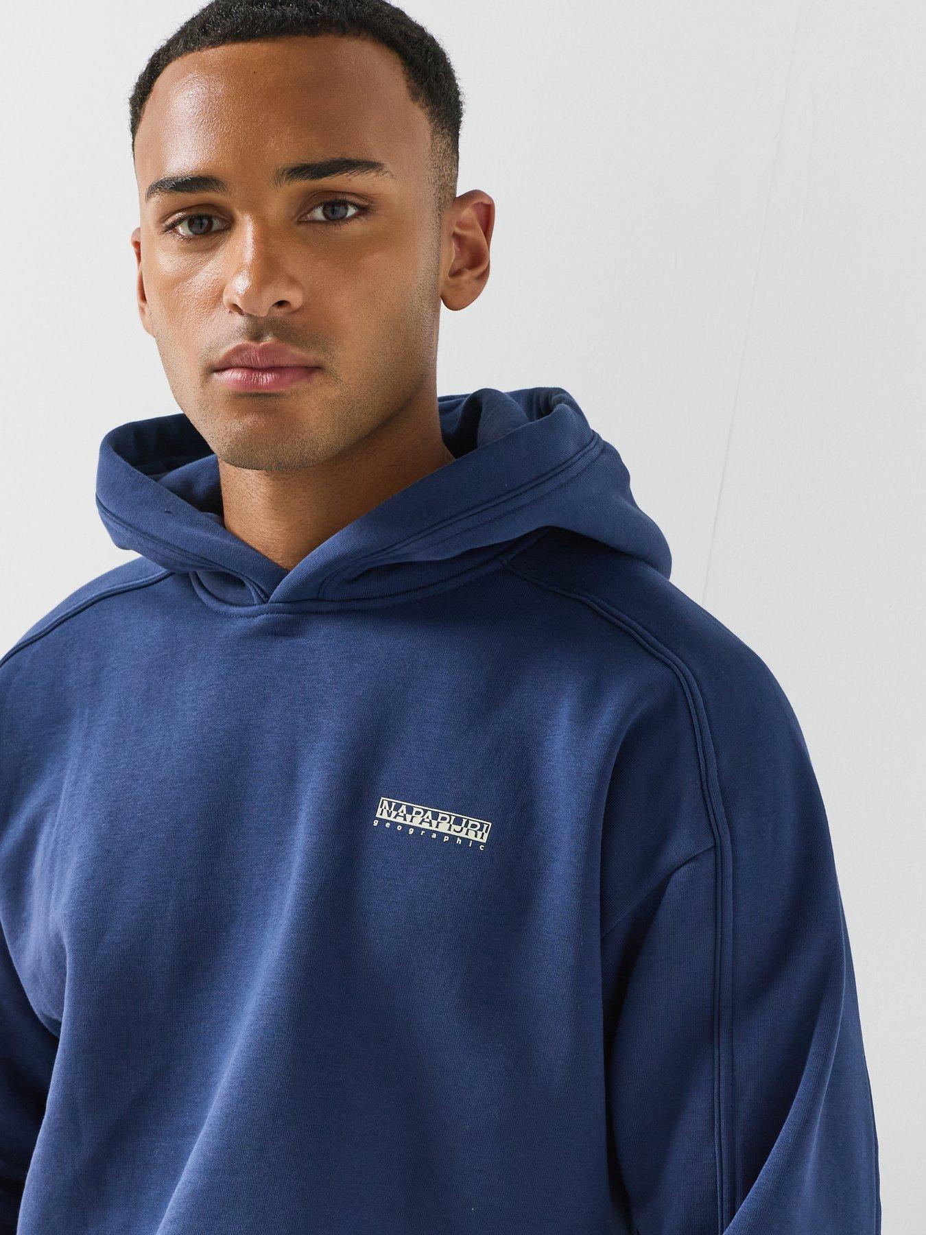 Image 5 of 6 of NAPAPIJRI Mens Teza Black Hoodie Tee - Navy
