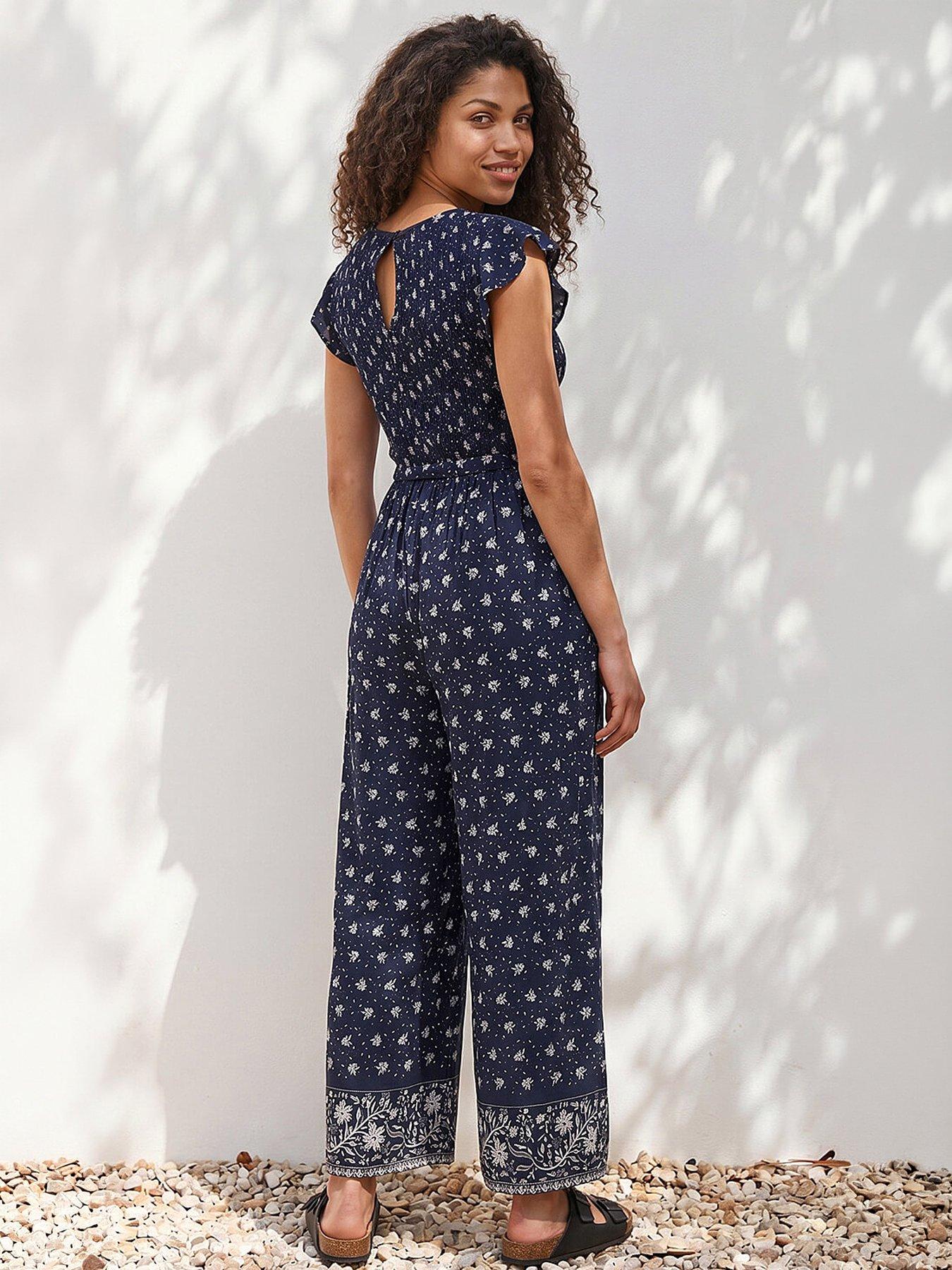 Image 3 of 4 of Roman Petite Frill Sleeve Jumpsuit
