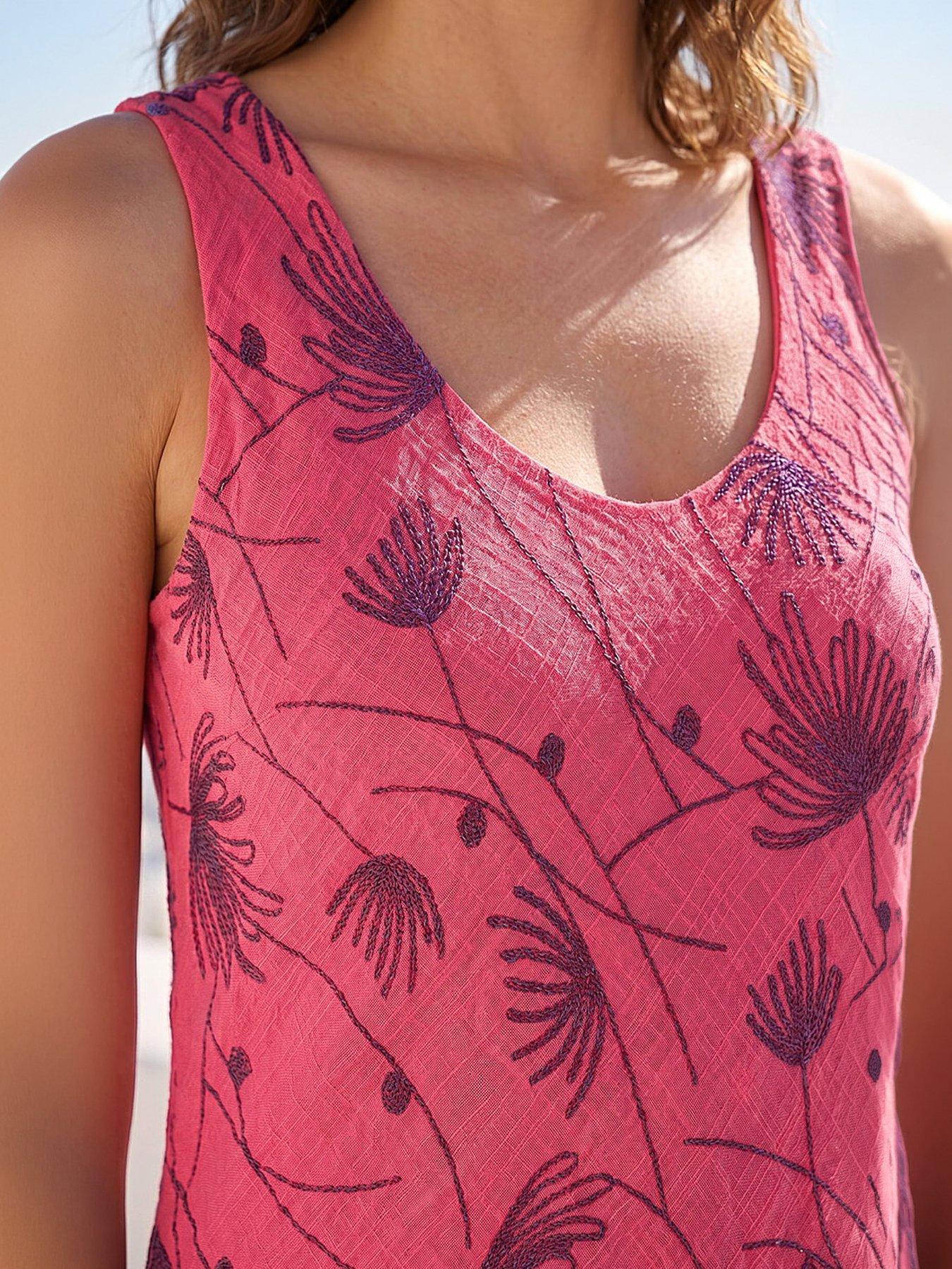 Image 2 of 4 of Roman Petite Printed Layered Midi Dress