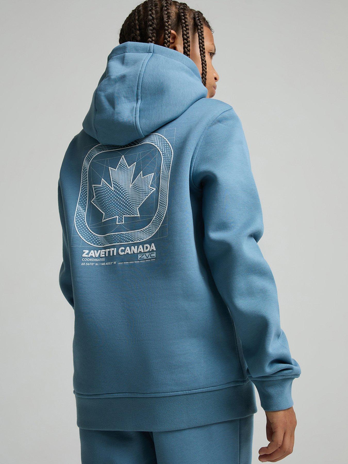 Image 3 of 6 of Zavetti Canada Kids' Dimara Overhead Hoodie with Kangaroo Pocket - Dark Grey