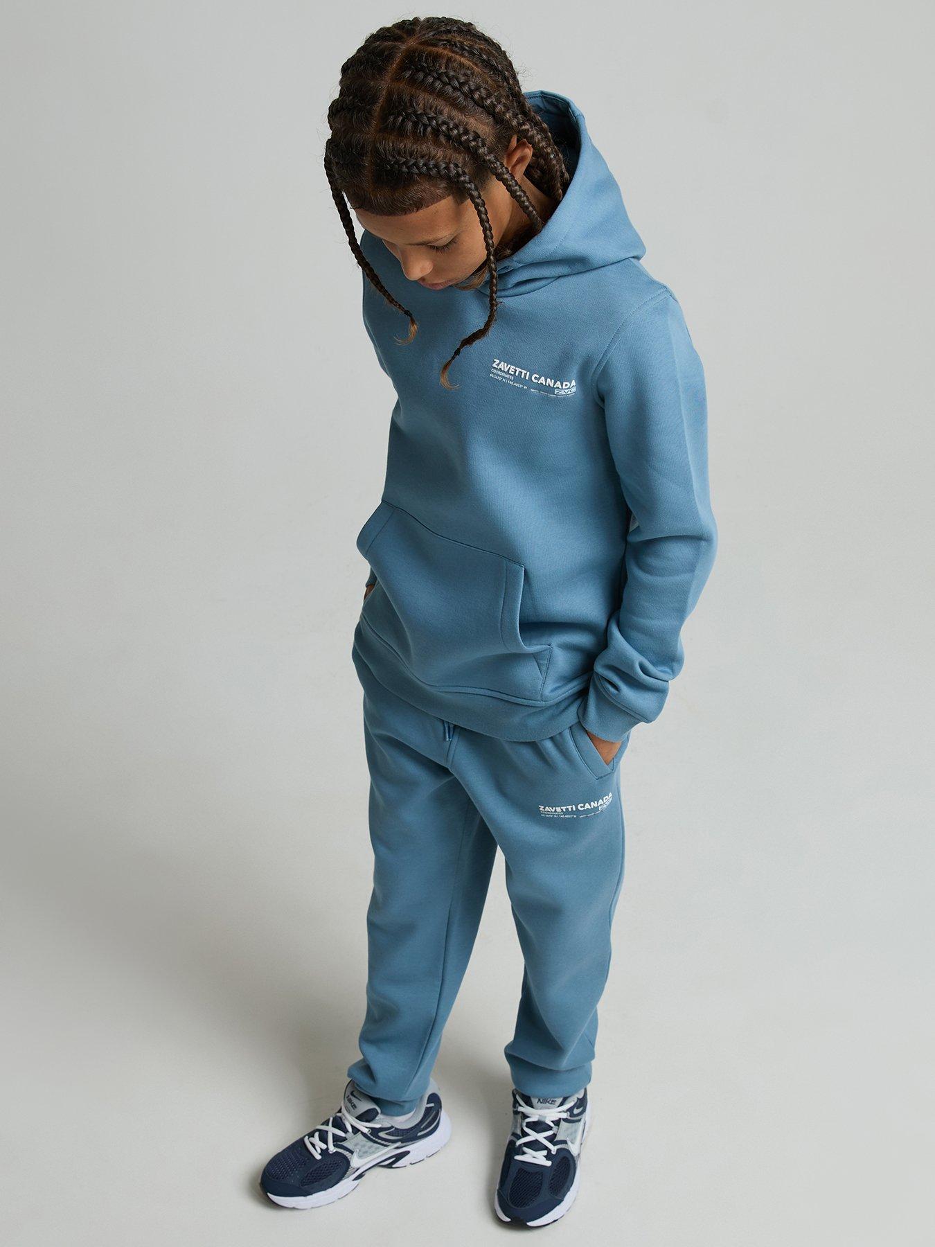 Image 4 of 6 of Zavetti Canada Kids' Dimara Overhead Hoodie with Kangaroo Pocket - Dark Grey