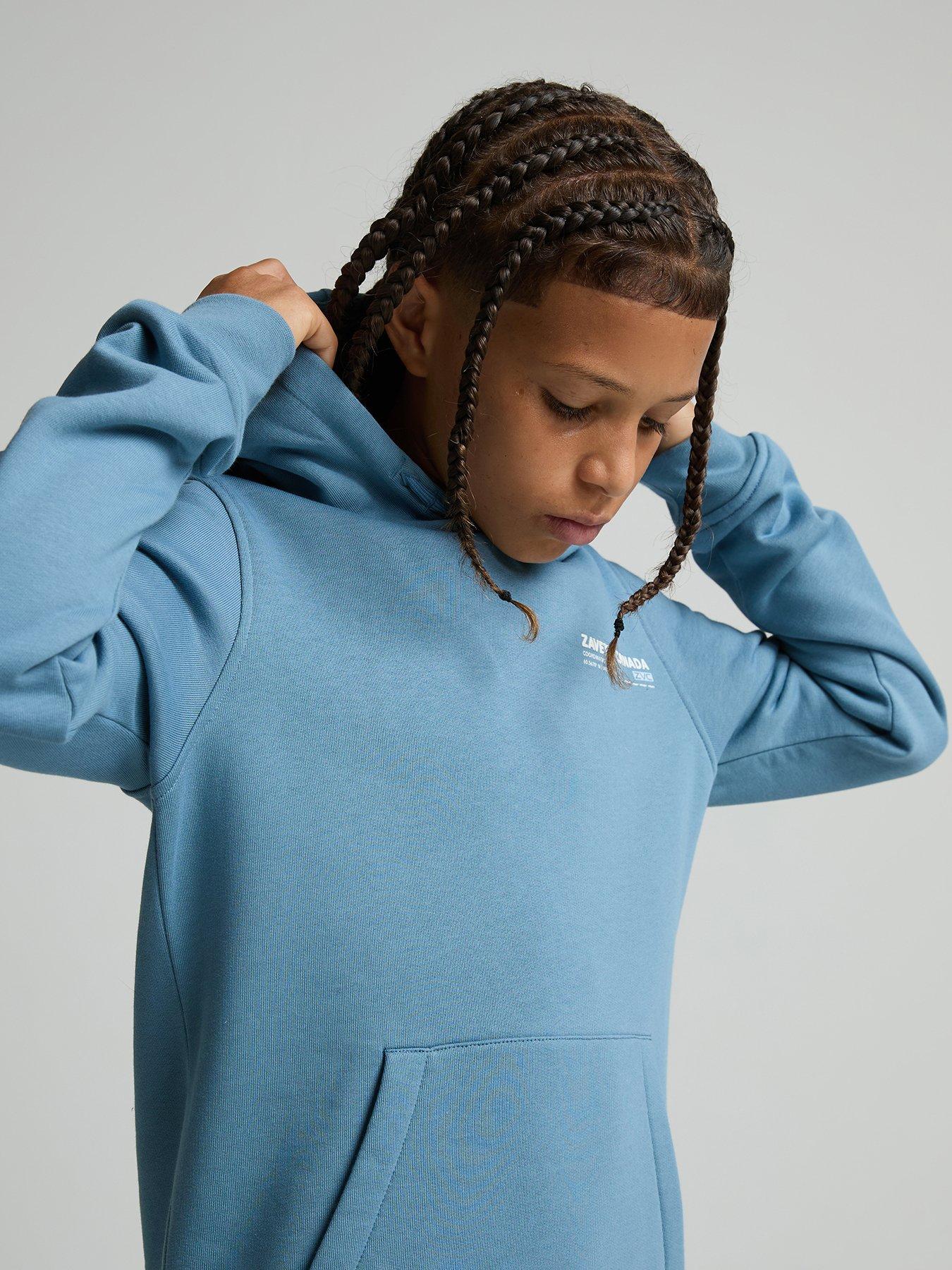 Image 5 of 6 of Zavetti Canada Kids' Dimara Overhead Hoodie with Kangaroo Pocket - Dark Grey