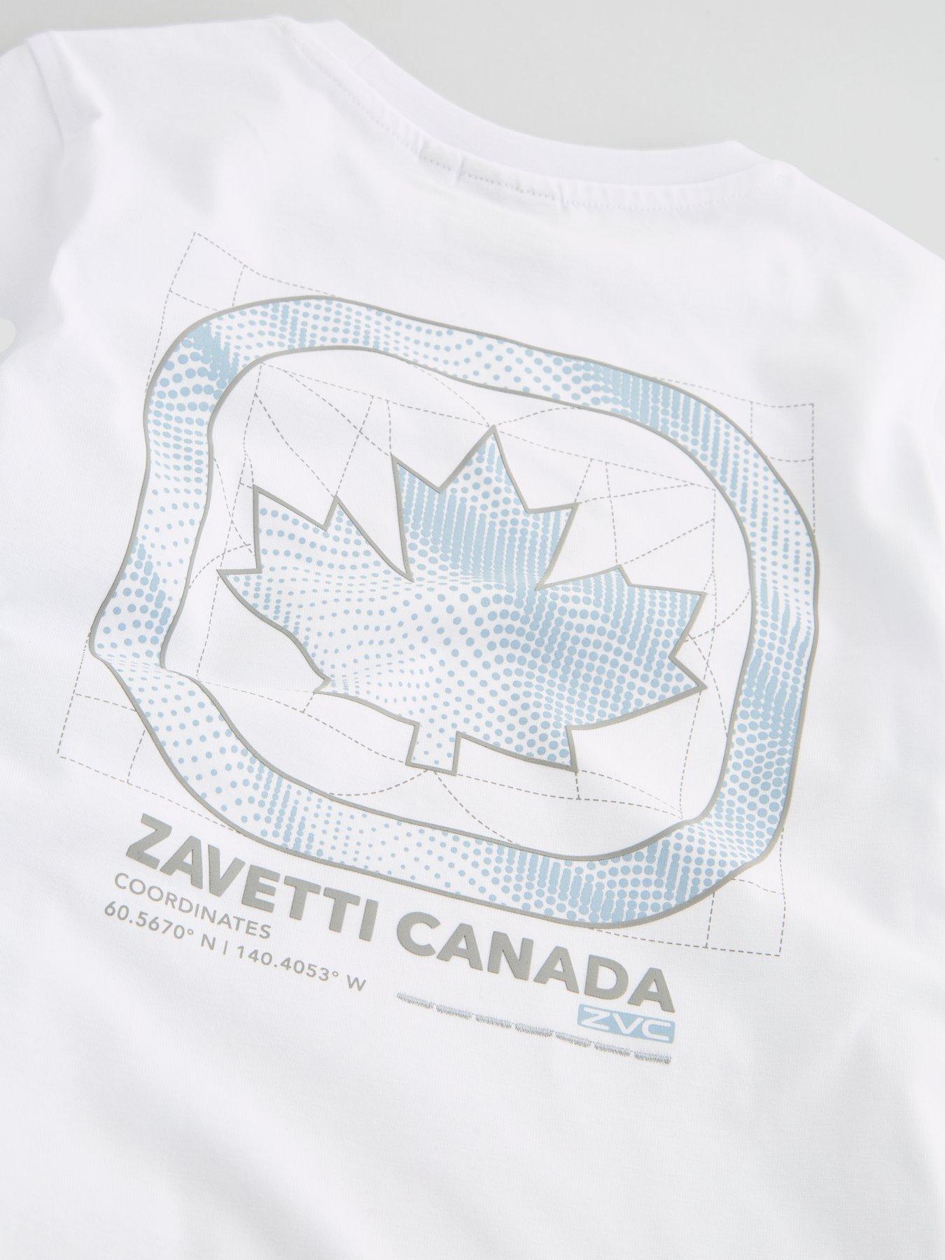 Image 4 of 4 of Zavetti Canada Boys Dimara Chest Logo Back Print T-Shirt - White