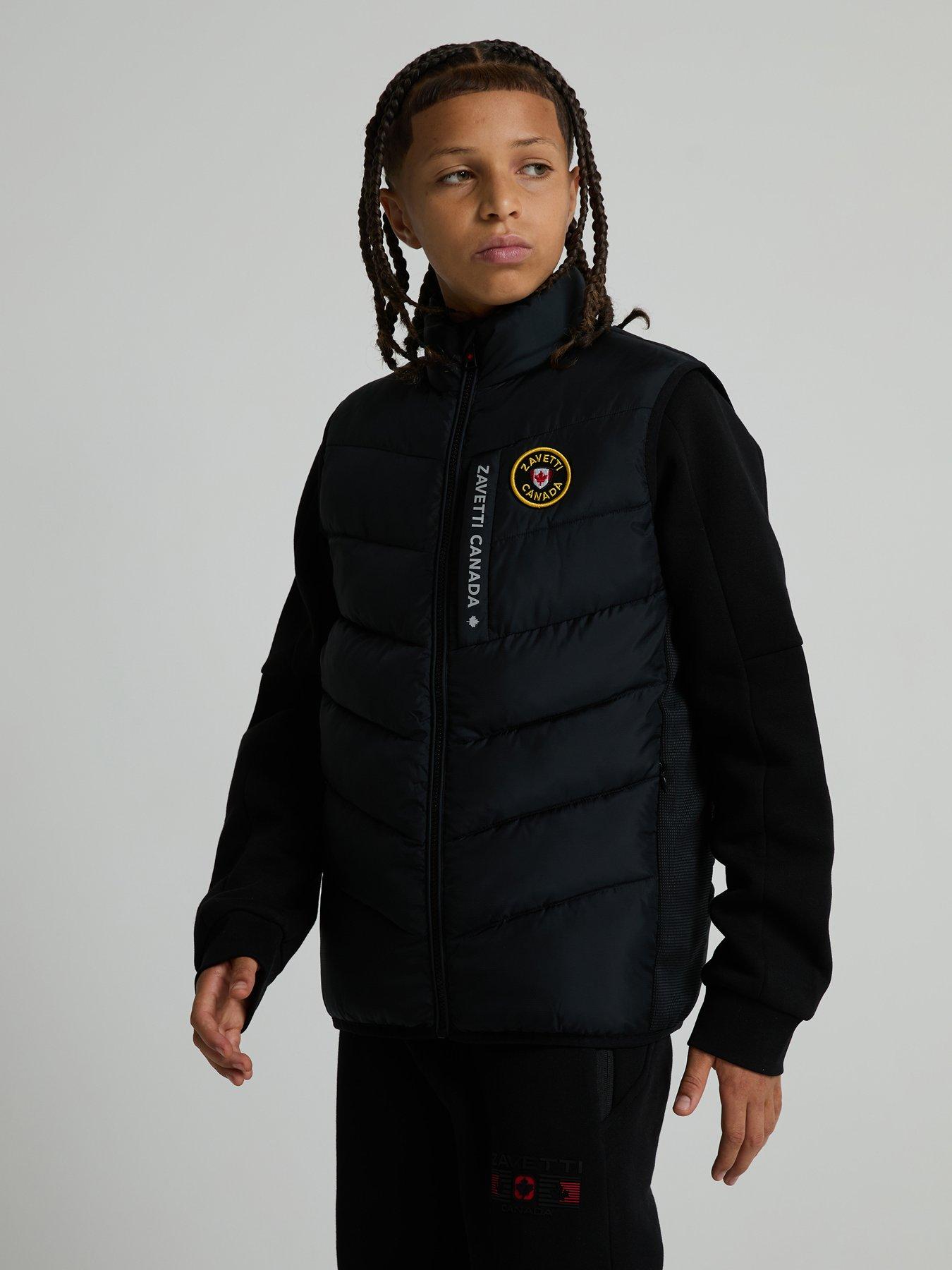 Zavetti Canada Kids' Fallonino 2.0 Hybrid Padded Gilet - Black