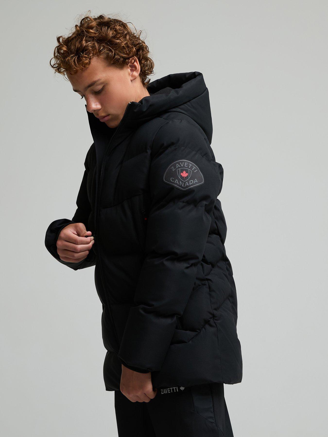 Image 4 of 7 of Zavetti Canada Jn Saletini Puffer Parka Jacket - Black