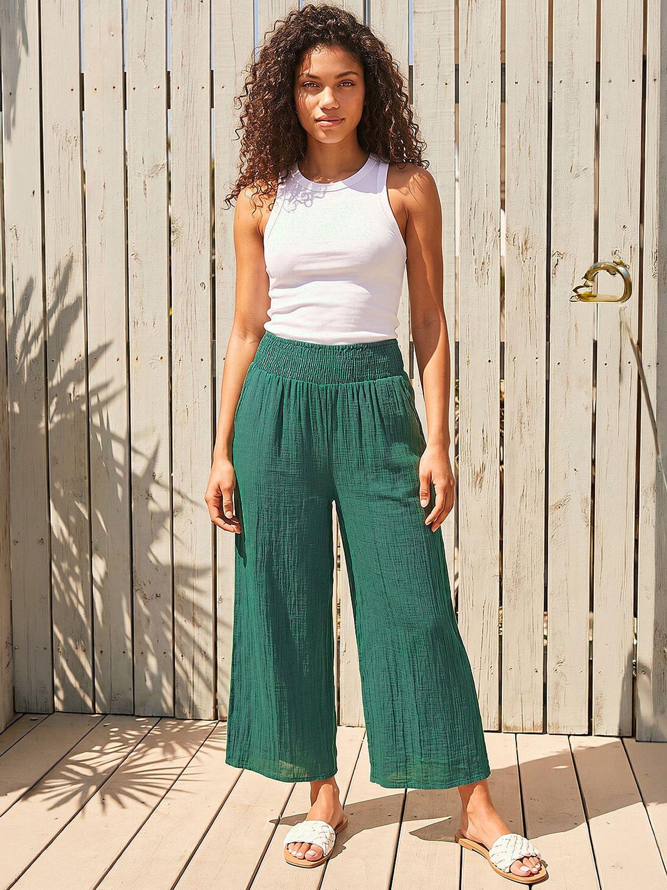 Roman Petite Shirred Waist Trouser