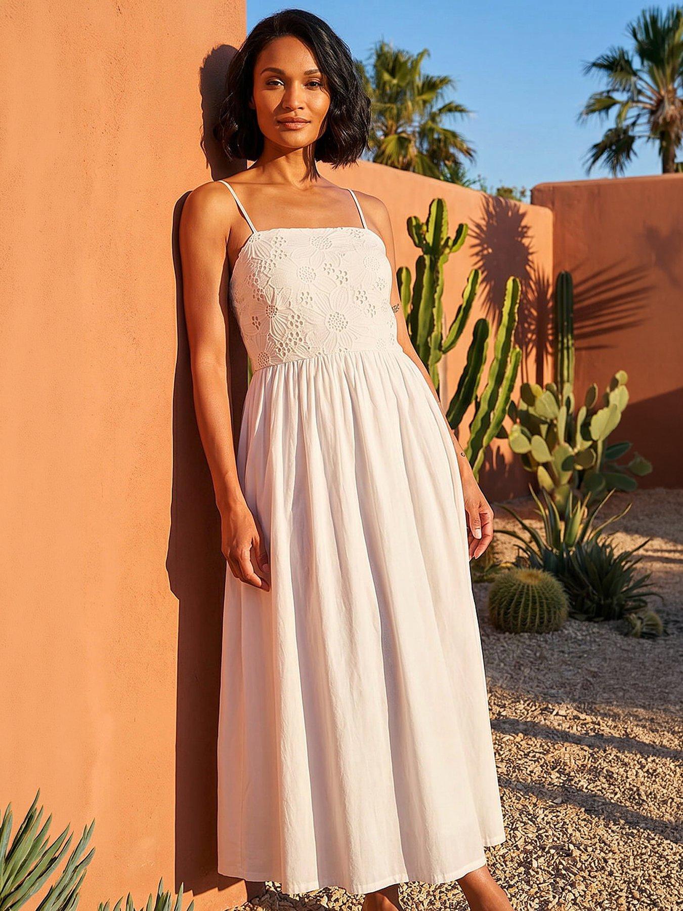 Image 4 of 4 of Roman Floral Strappy Midi Dress
