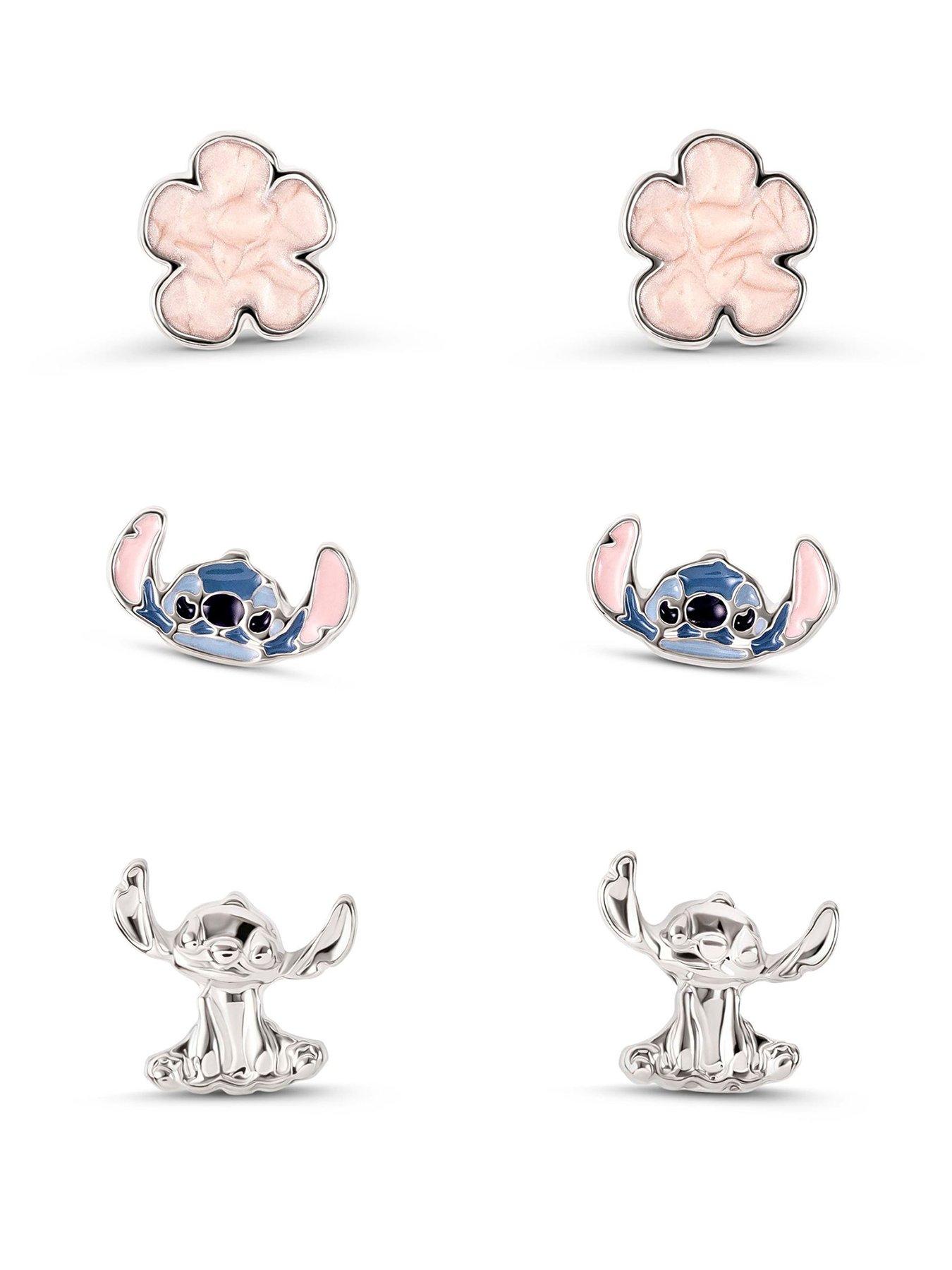Disney Kids 3 Piece Earrings Set Stitch