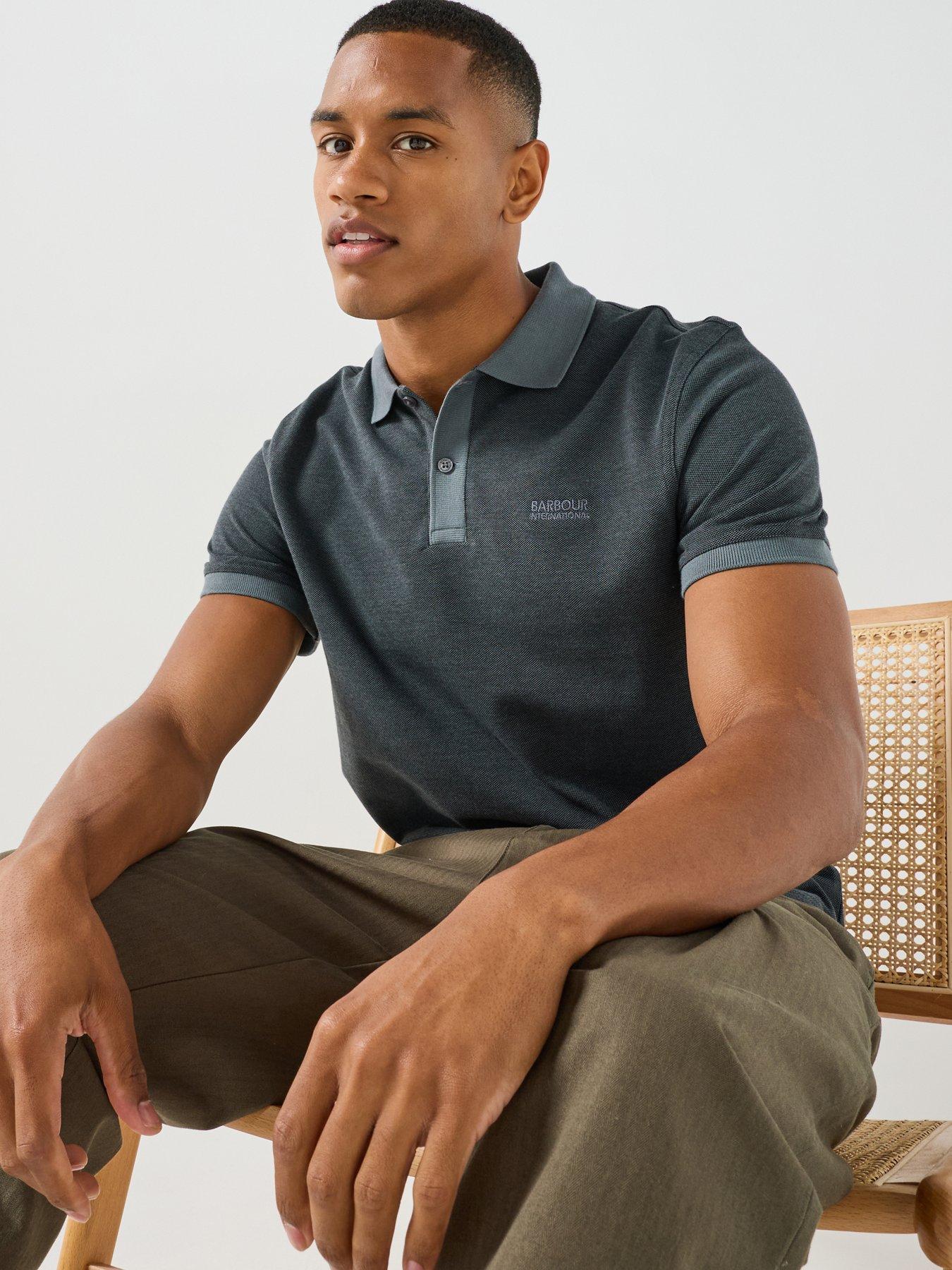 Barbour International International Morley Oxford Contrast Polo Shirt - Black