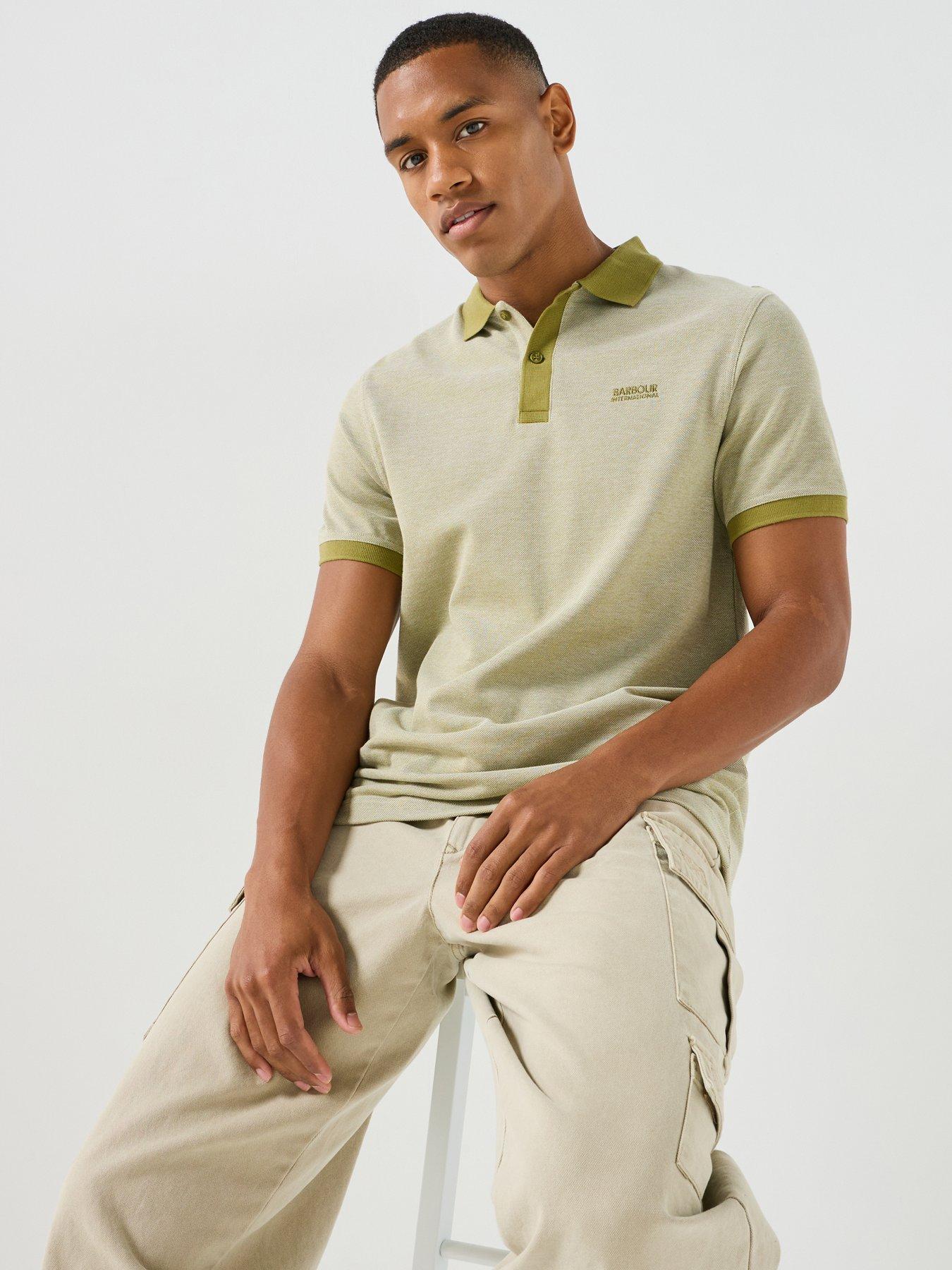 Barbour International Barbour International Morley Oxford Contrast Polo Shirt - Green