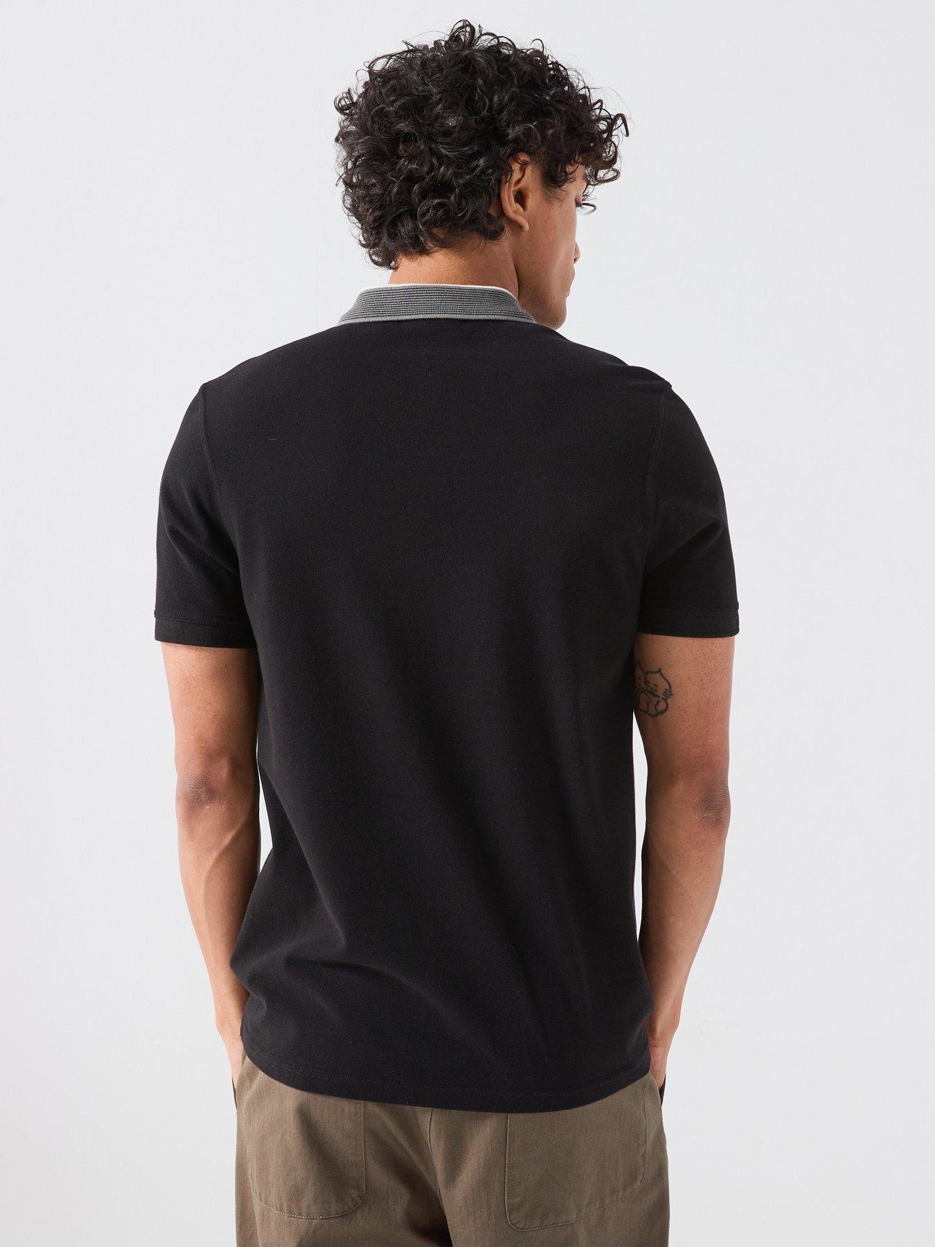 Image 2 of 6 of Barbour International Newport Tipped Zipped Polo Shirt - Black