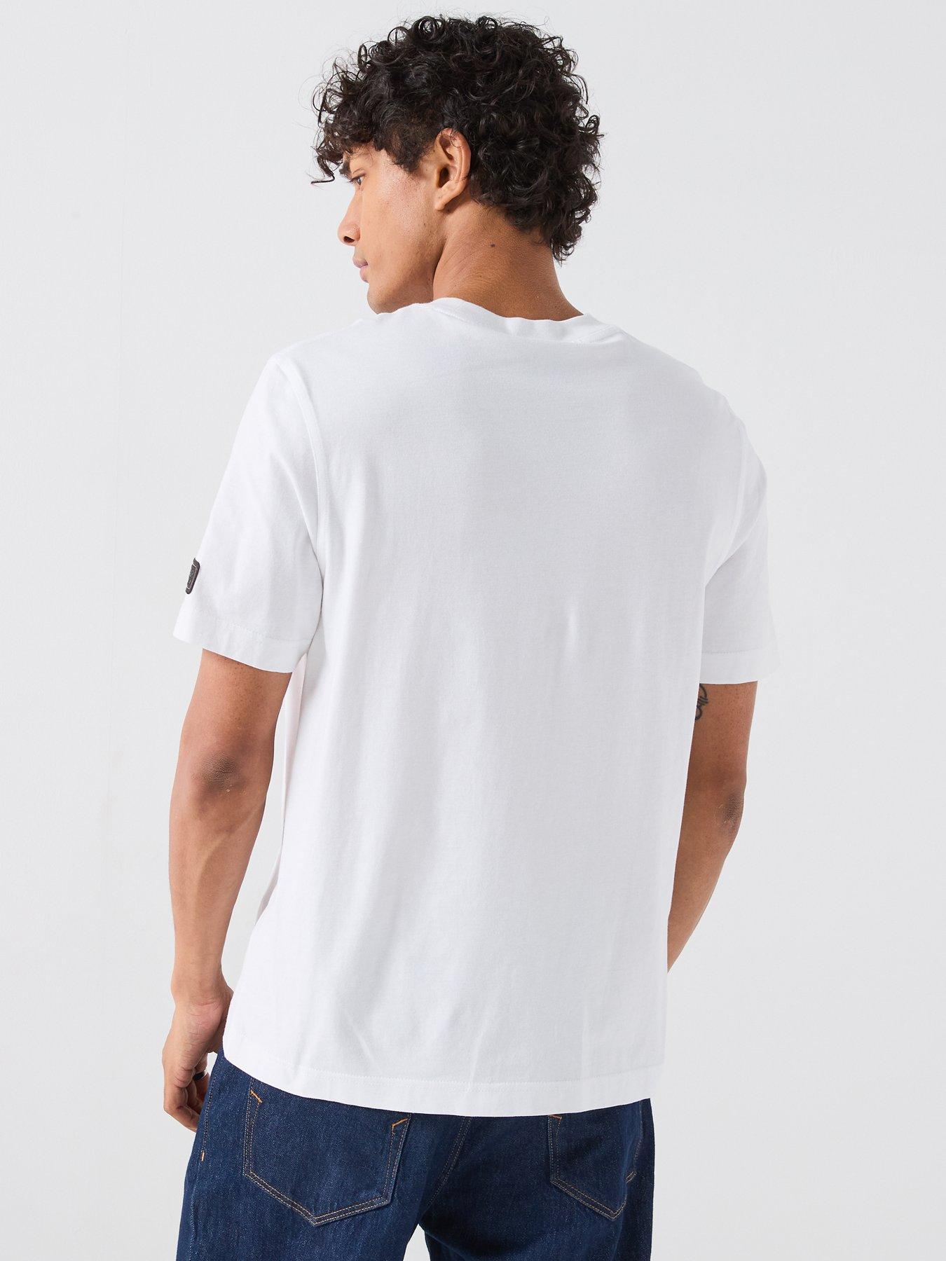 Image 2 of 6 of Barbour International International Outline Badge Relaxed T-Shirt - White