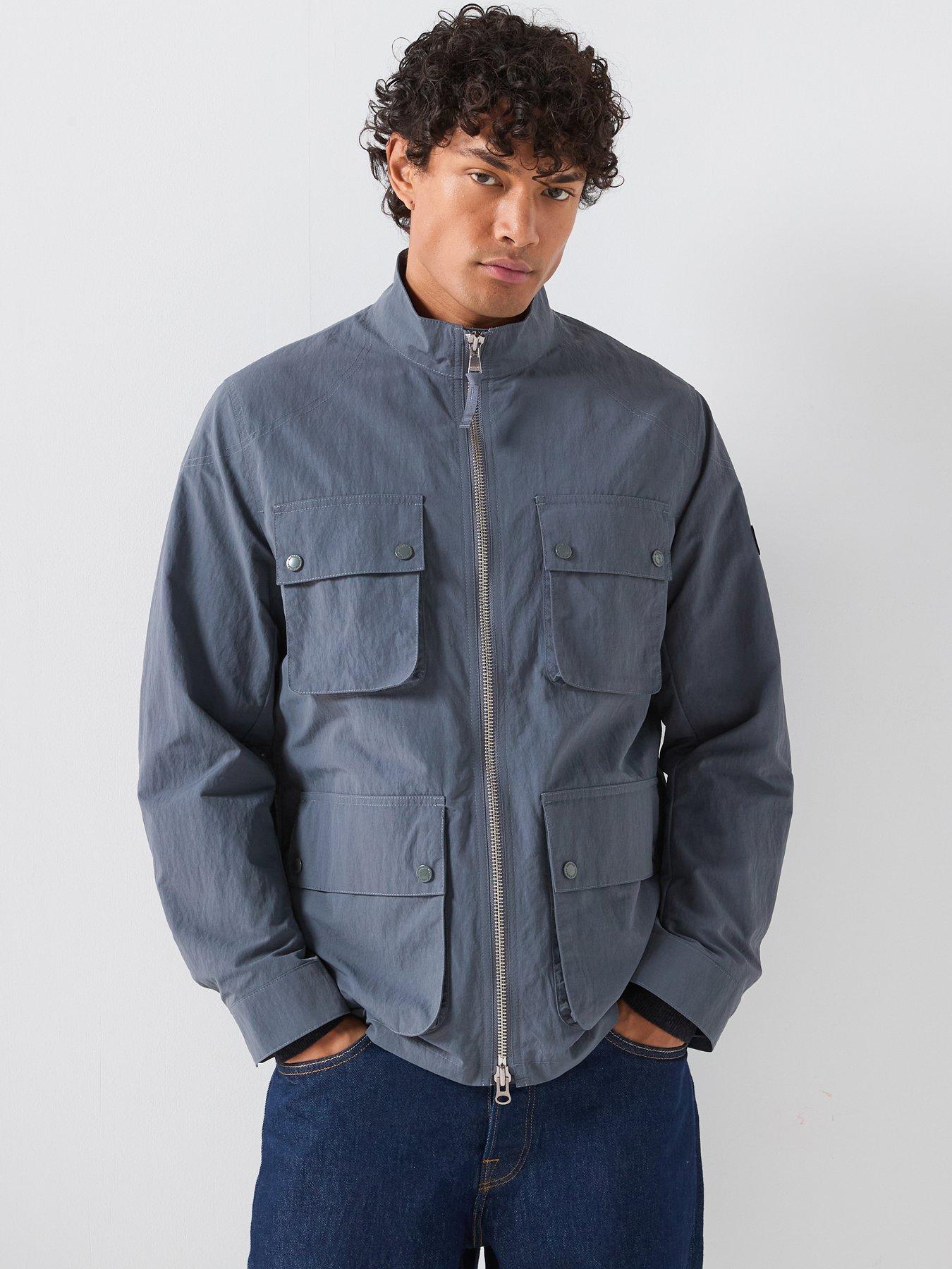 Image 1 of 6 of Barbour International Mens Course Showerproof Utility Pocket Jacket - Grey