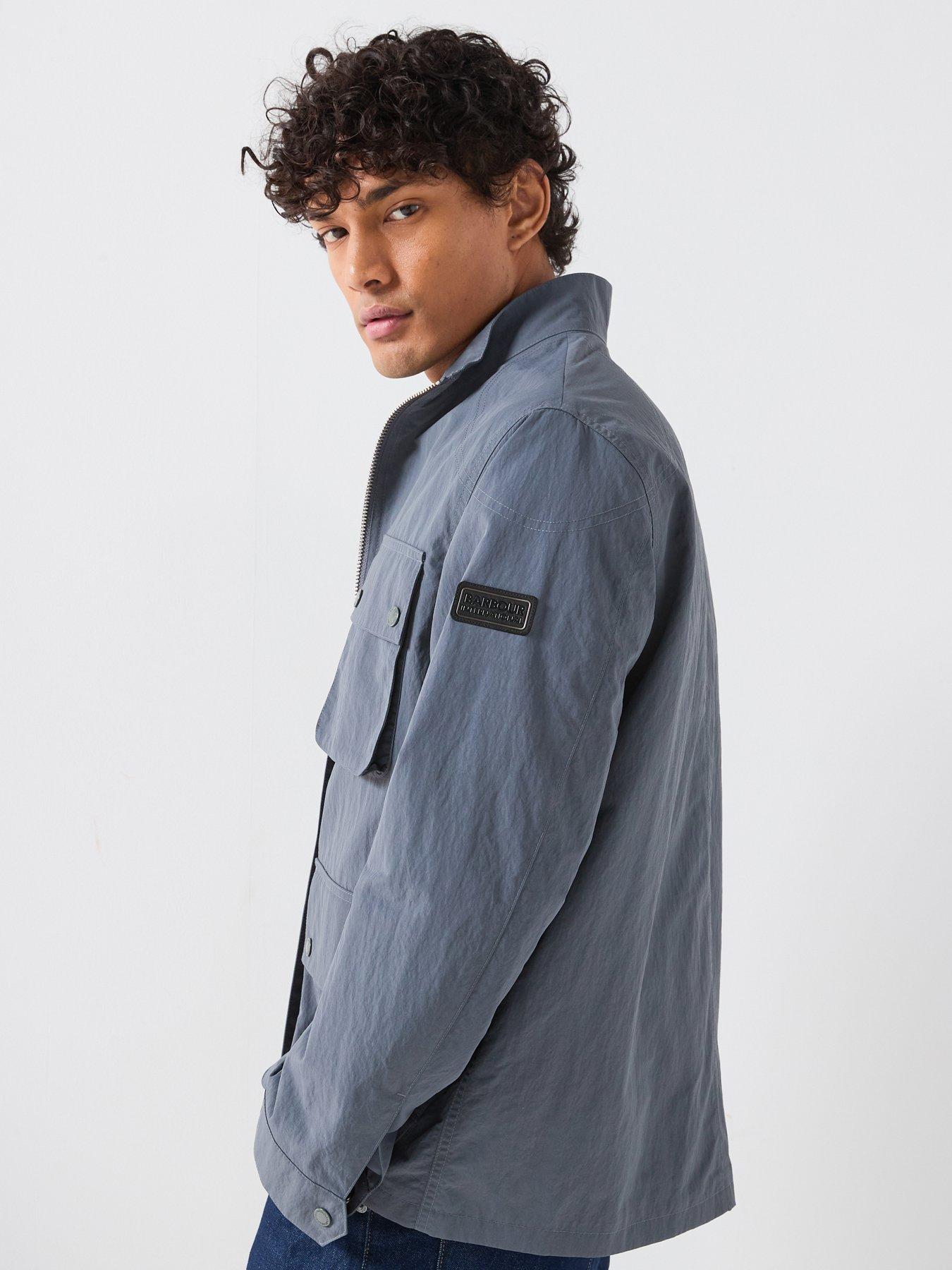 Image 5 of 6 of Barbour International Mens Course Showerproof Utility Pocket Jacket - Grey