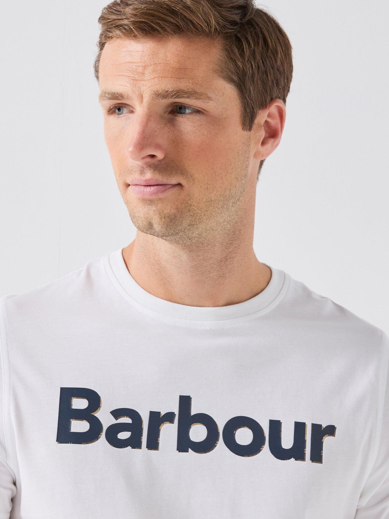 Image 5 of 6 of Barbour Logo Tailored T-Shirt - White