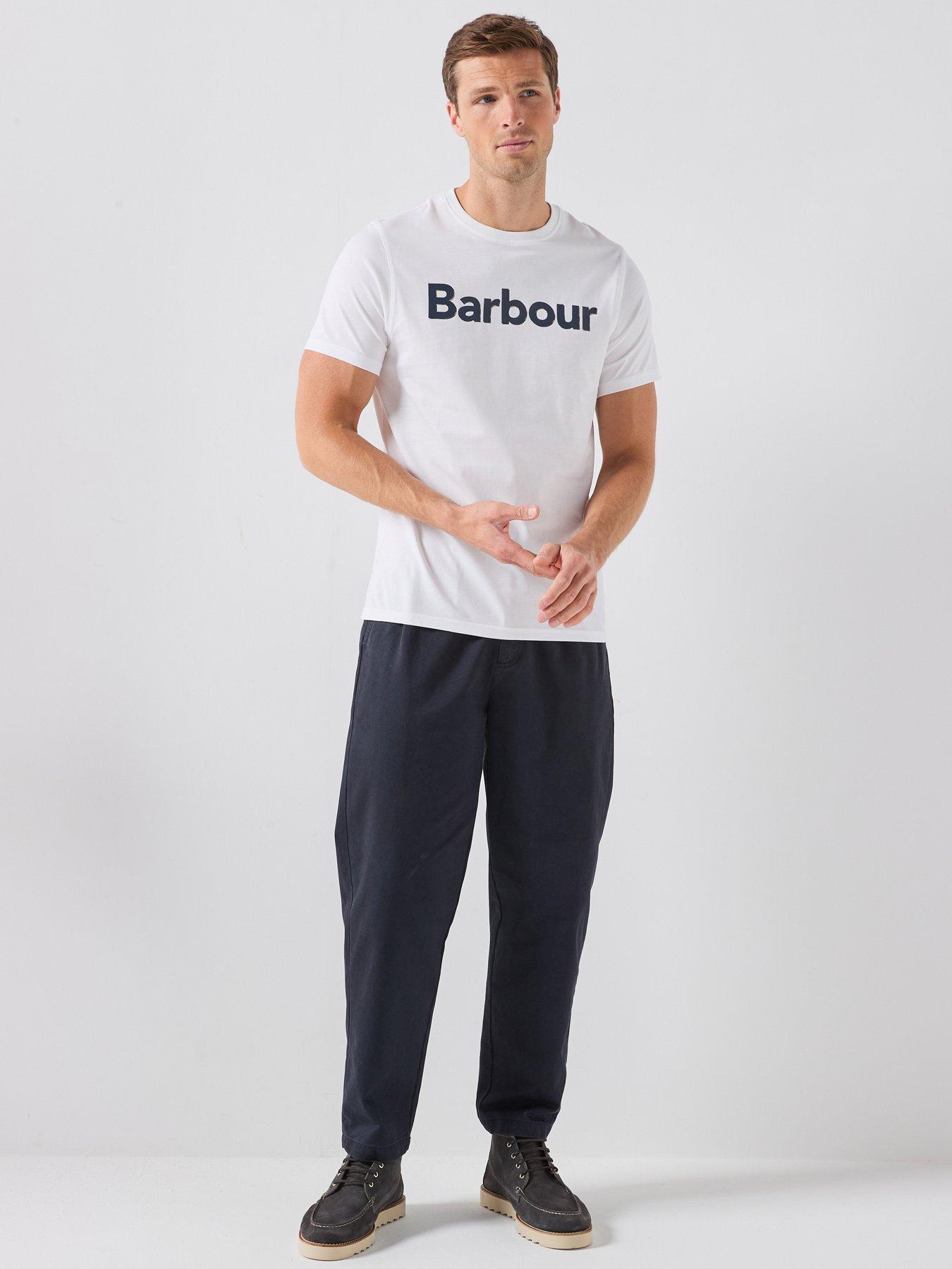 Image 6 of 6 of Barbour Logo Tailored T-Shirt - White