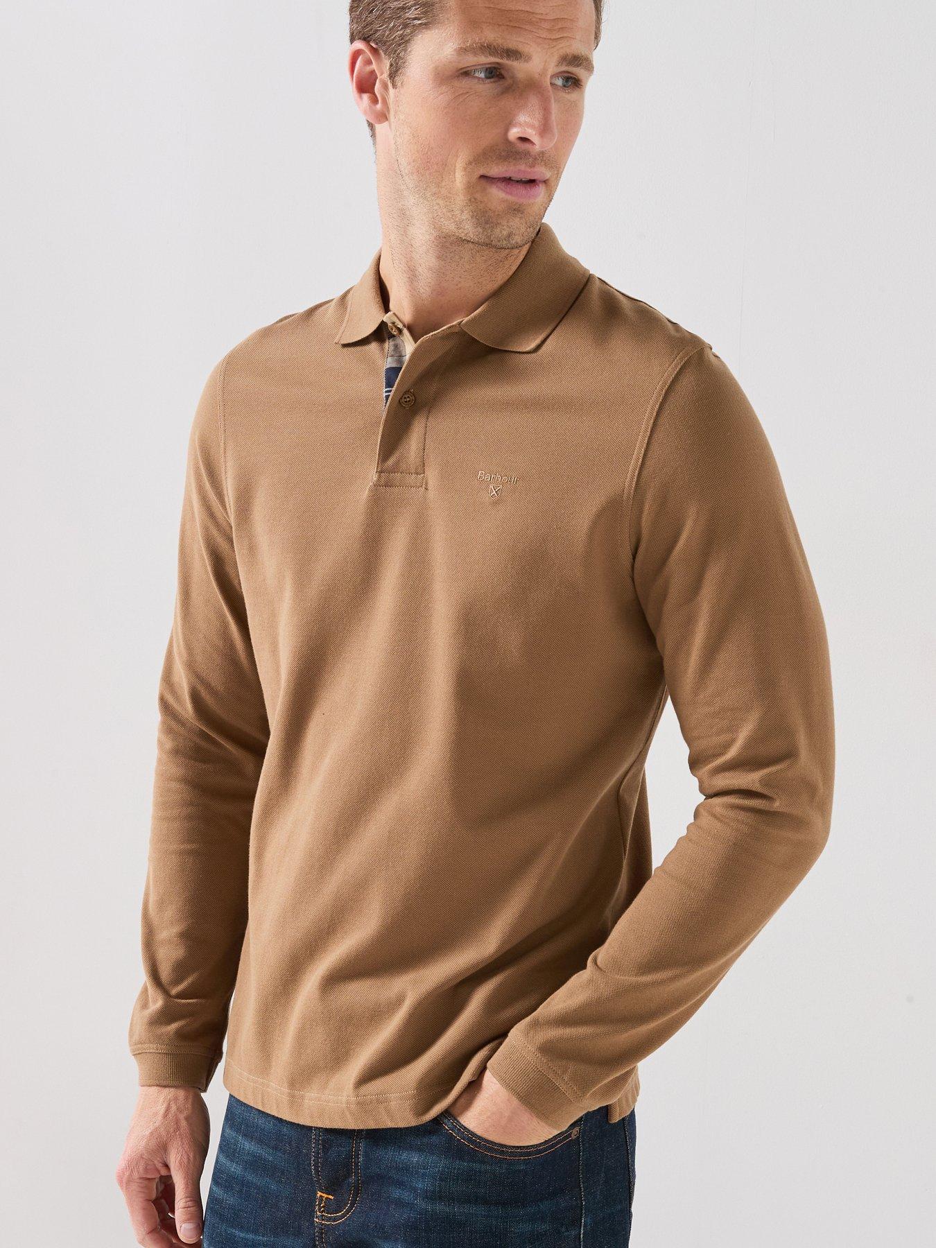Barbour Essential Long Sleeve Sports Polo - Beige