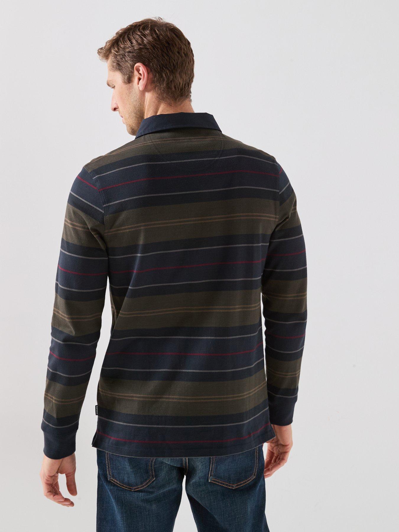Image 2 of 5 of Barbour Mens Frith Striped Rugby Shirt - Navy