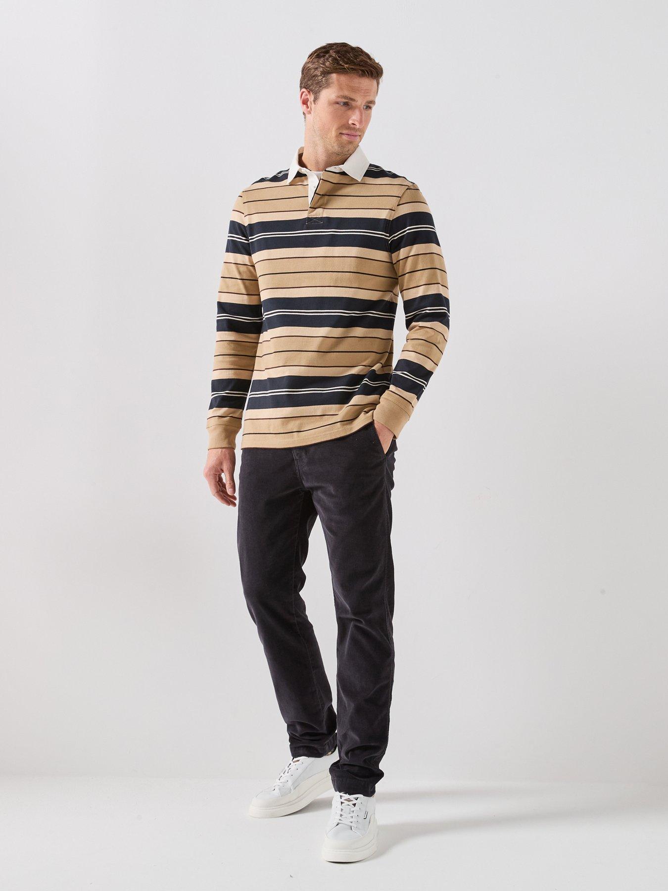 Image 3 of 5 of Barbour Frith Striped Rugby Shirt - Beige