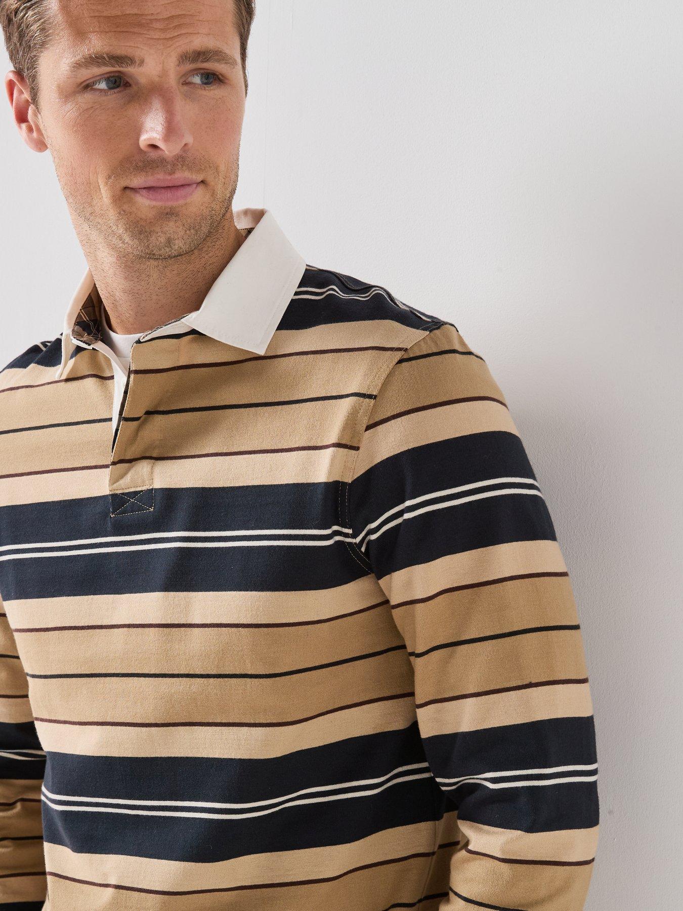 Image 4 of 5 of Barbour Frith Striped Rugby Shirt - Beige