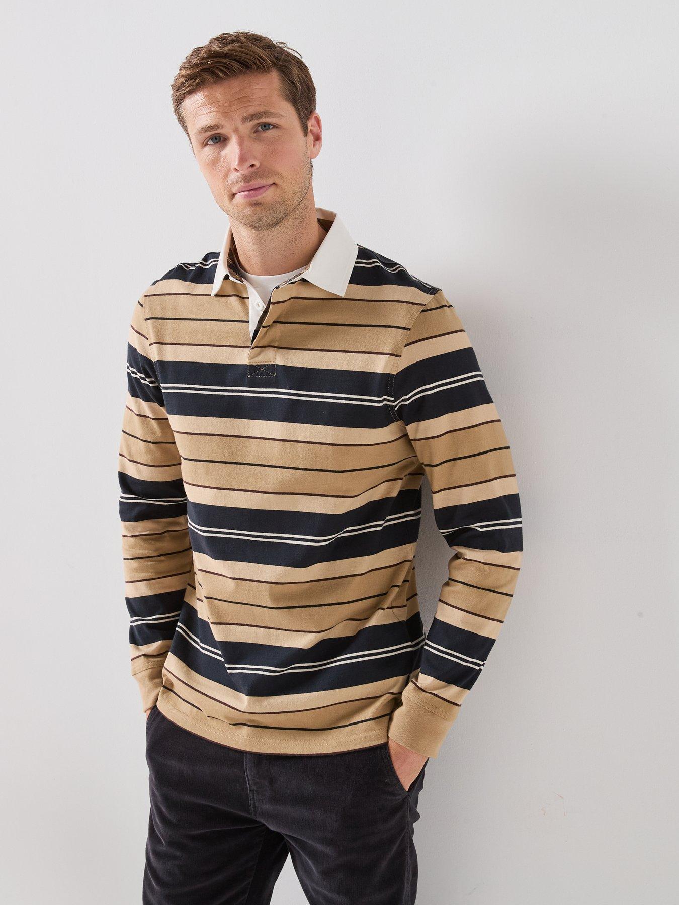 Image 5 of 5 of Barbour Frith Striped Rugby Shirt - Beige