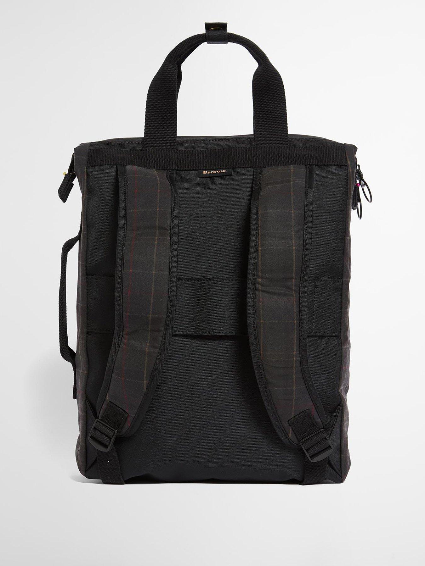 Image 2 of 4 of Barbour Field Classic Tartan Wax Backpack - Green
