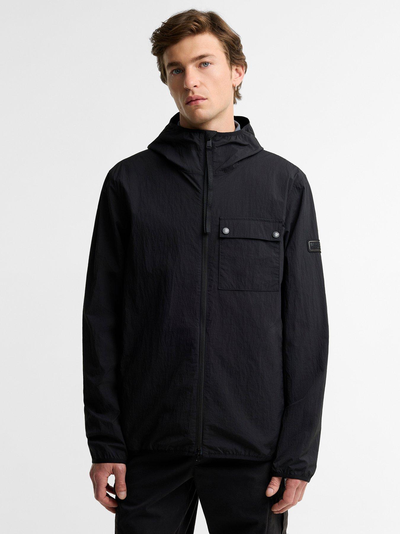 Image 1 of 5 of Barbour International Mens Dalliston Showerproof Hooded Casual Jacket - Black