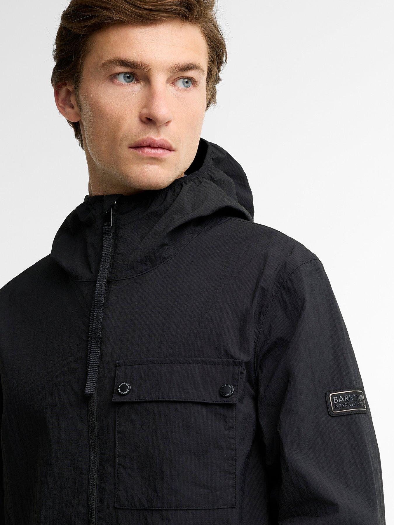 Image 4 of 5 of Barbour International Mens Dalliston Showerproof Hooded Casual Jacket - Black