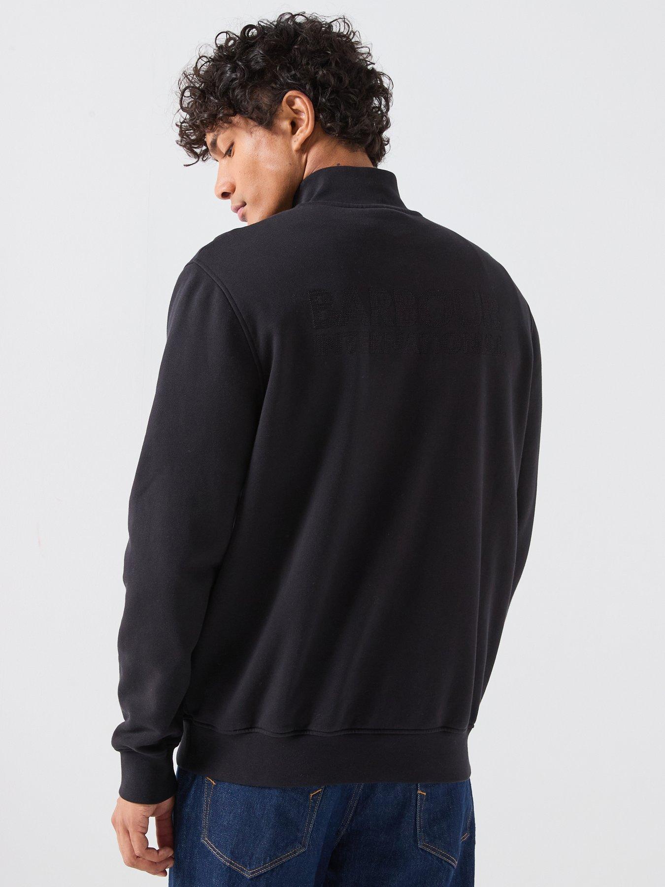 Image 2 of 6 of Barbour International International 90Th Anniversary Half Zip Sweat - Black