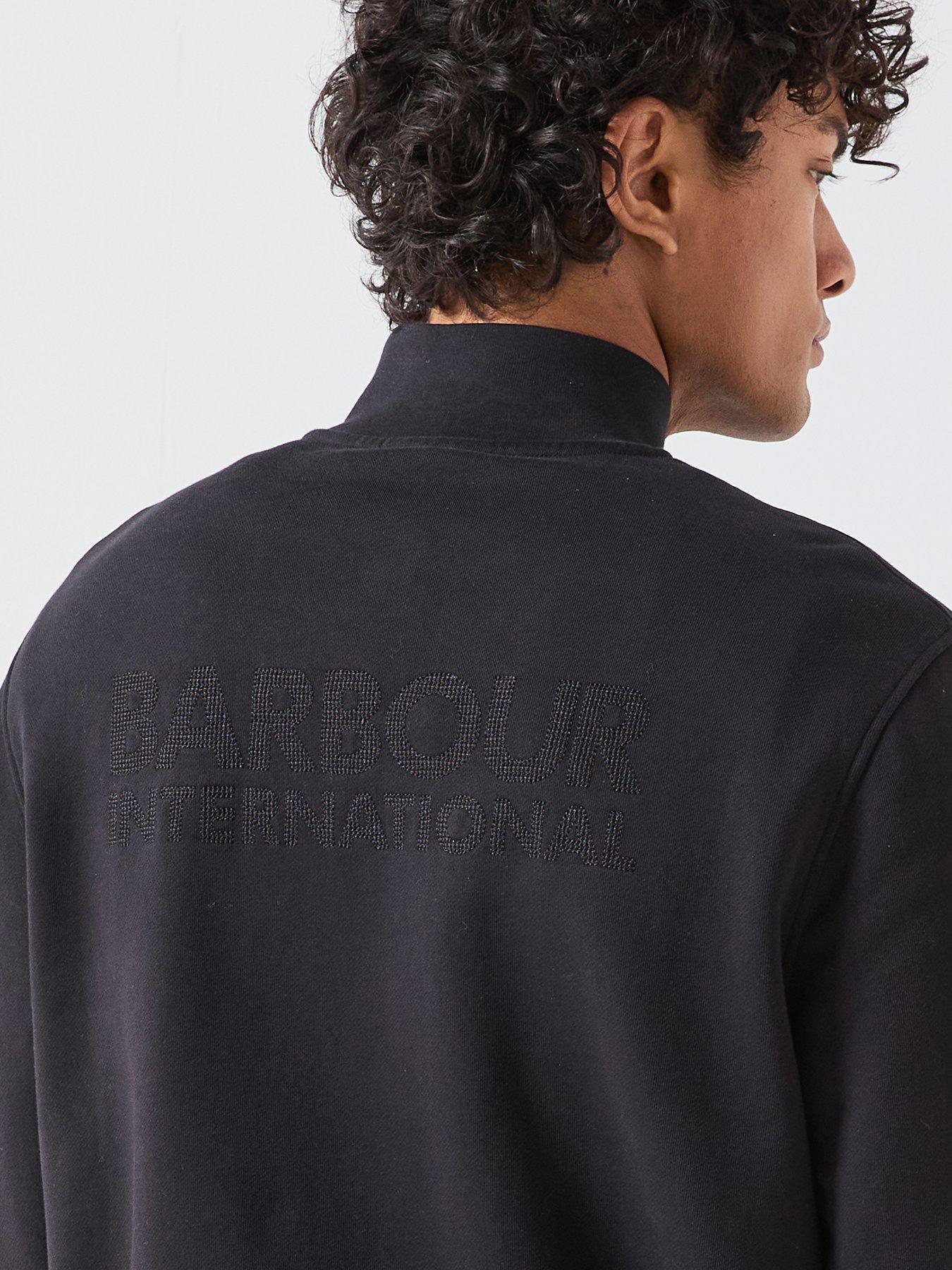 Image 4 of 6 of Barbour International International 90Th Anniversary Half Zip Sweat - Black