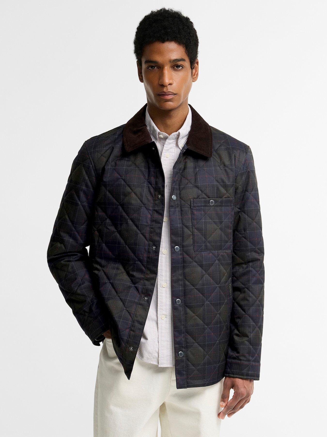 Barbour Tartan Quilted Jacket - Navy