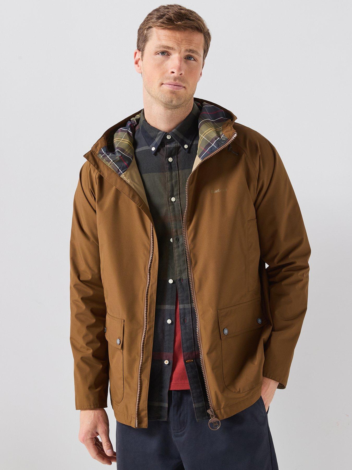 Barbour Hooded Domus Waterproof Jacket - Beige