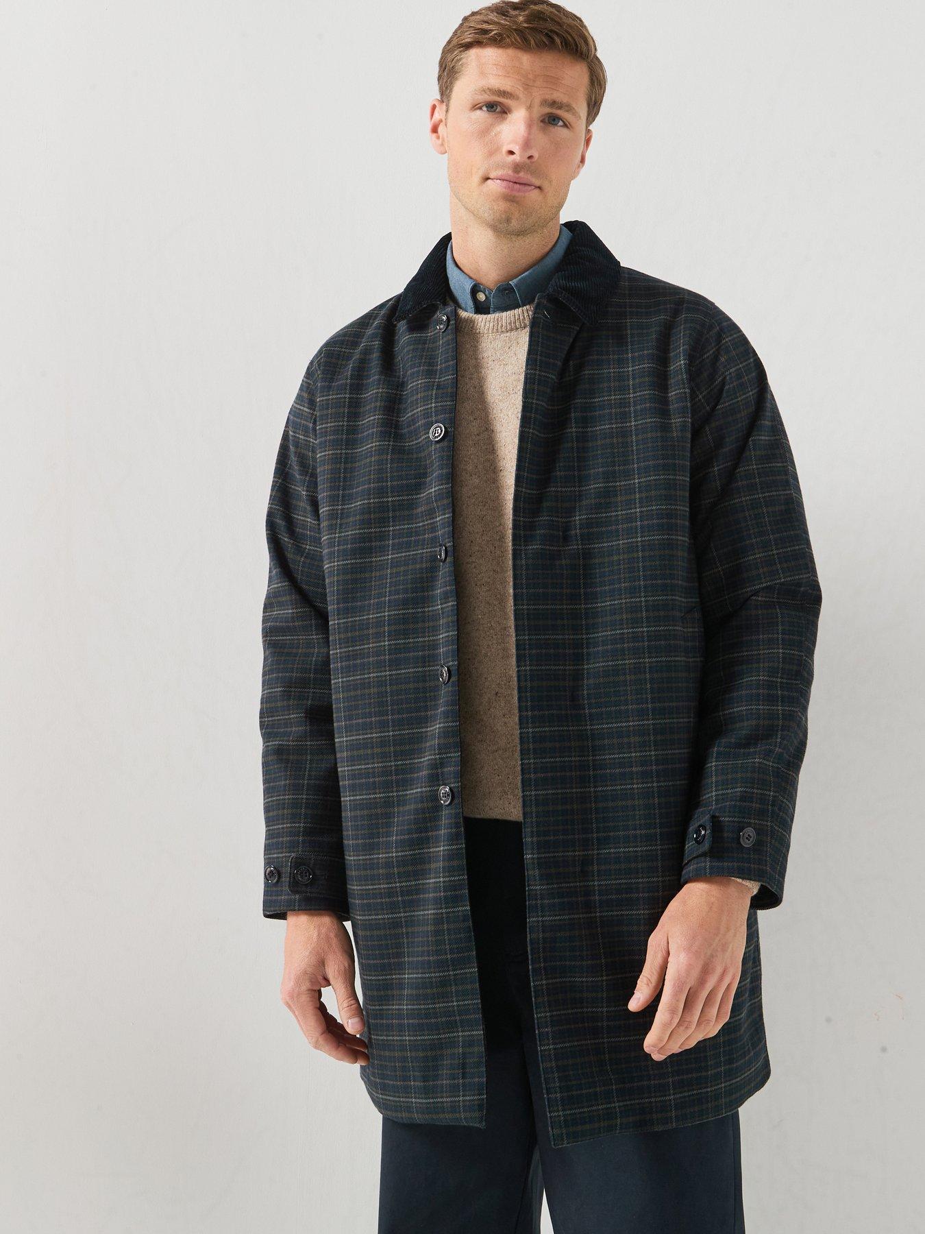 Image 1 of 5 of Barbour Winter Tartan Lorden Waterproof Mac - Navy