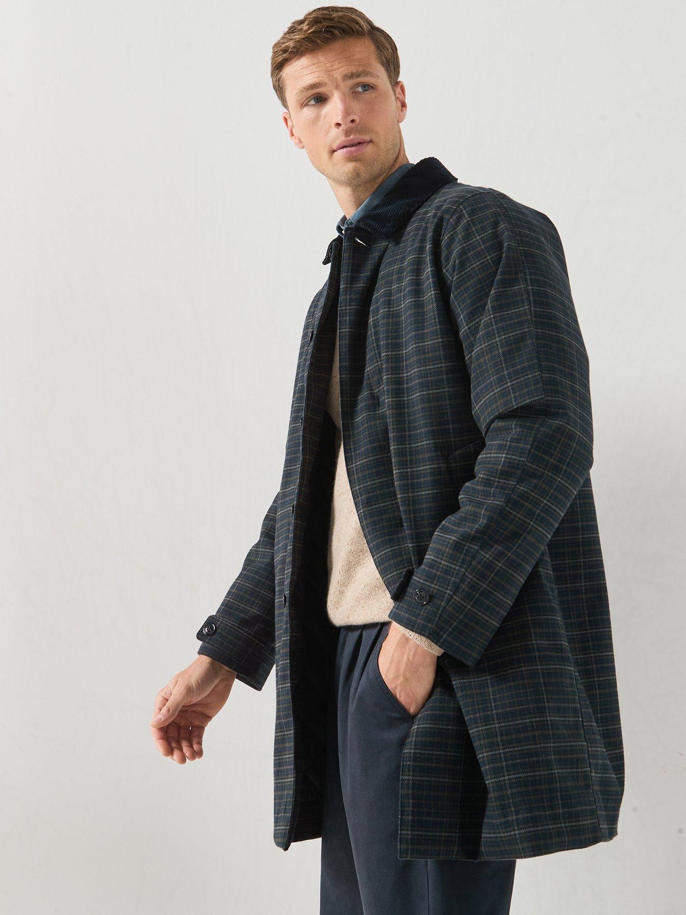 Image 5 of 5 of Barbour Winter Tartan Lorden Waterproof Mac - Navy