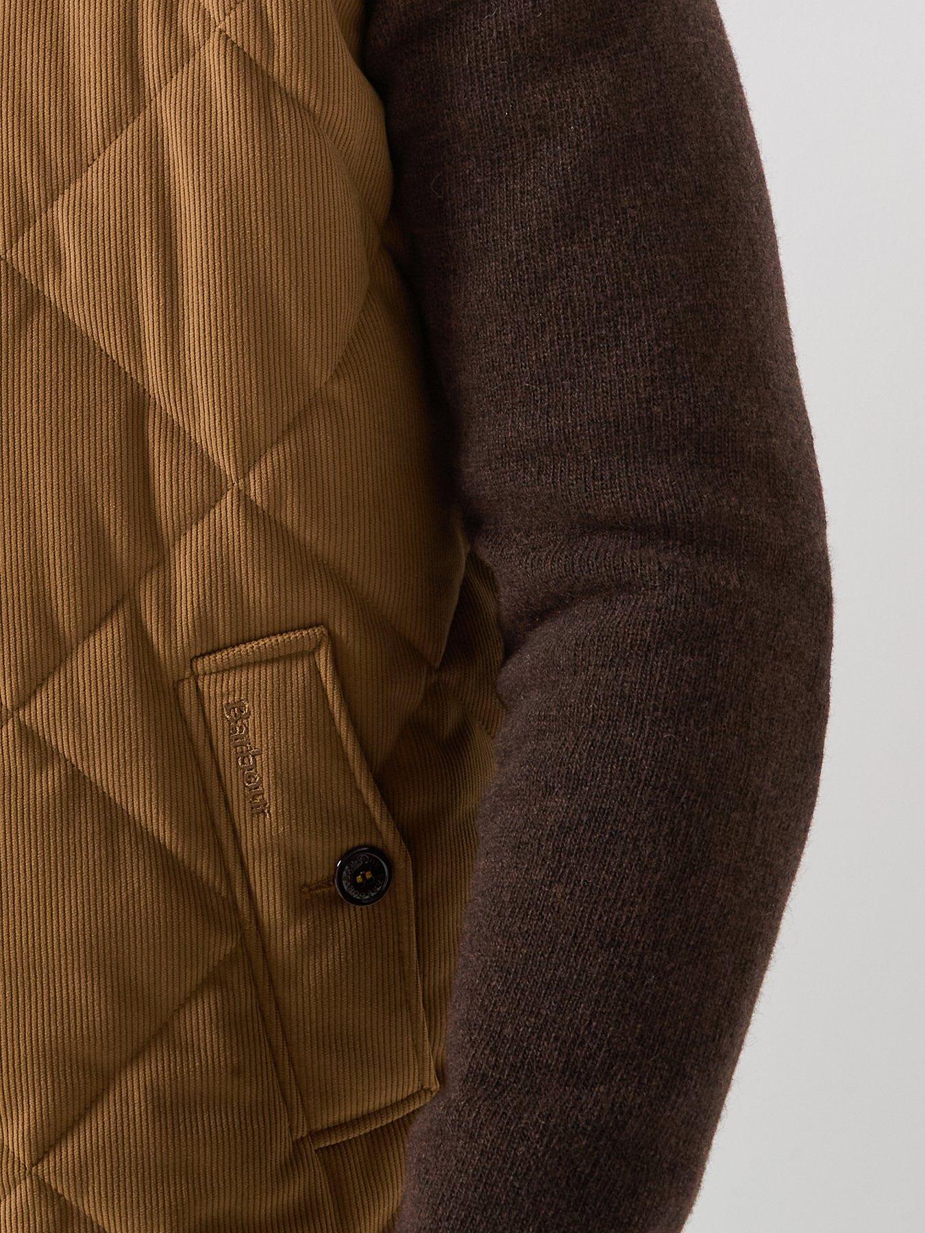 Image 4 of 6 of Barbour Mens Corden Quilted Zip Through Gilet - Beige