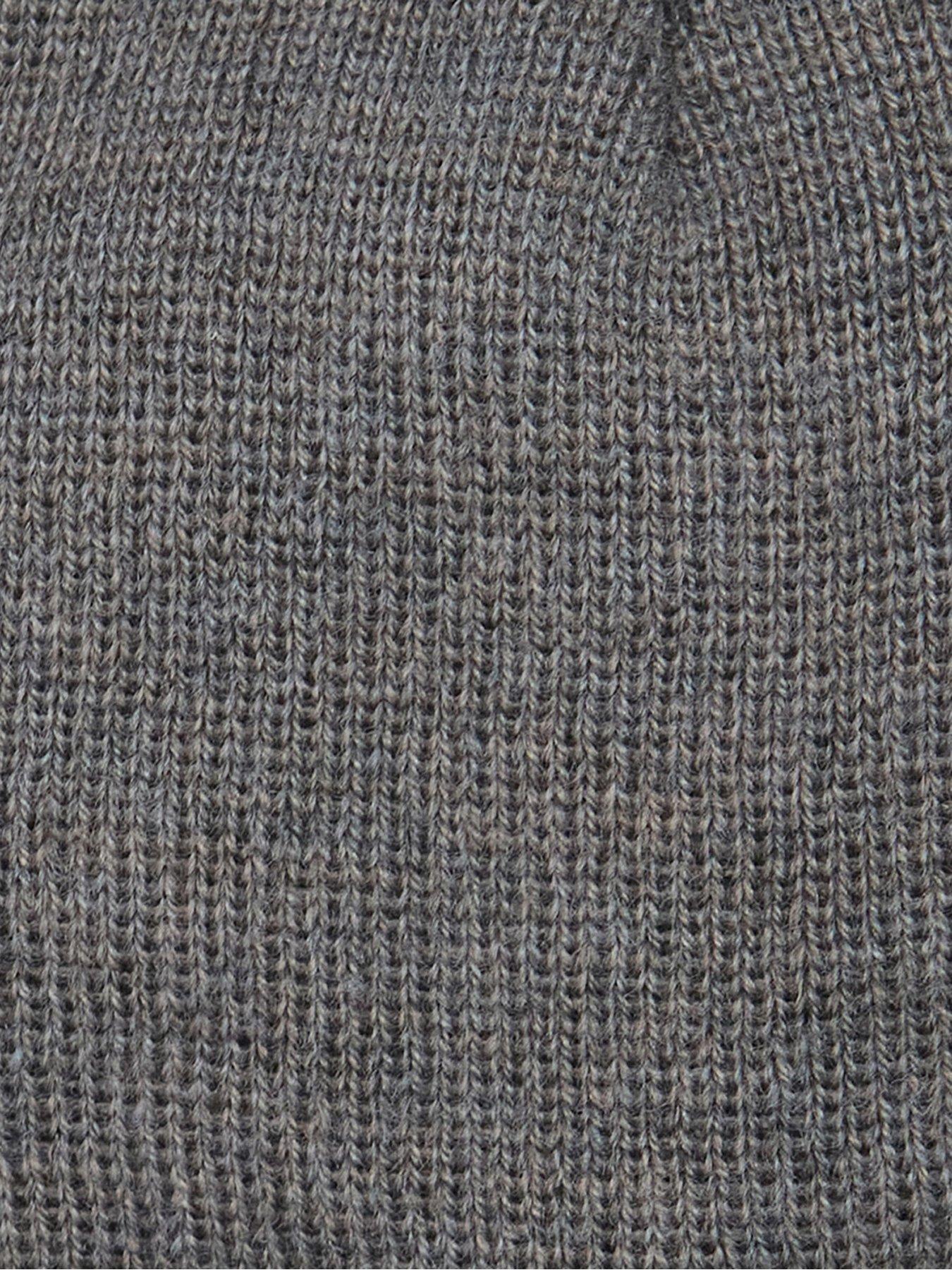 Image 4 of 4 of Barbour Mens Healey Soft Knit Beanie Hat - Grey
