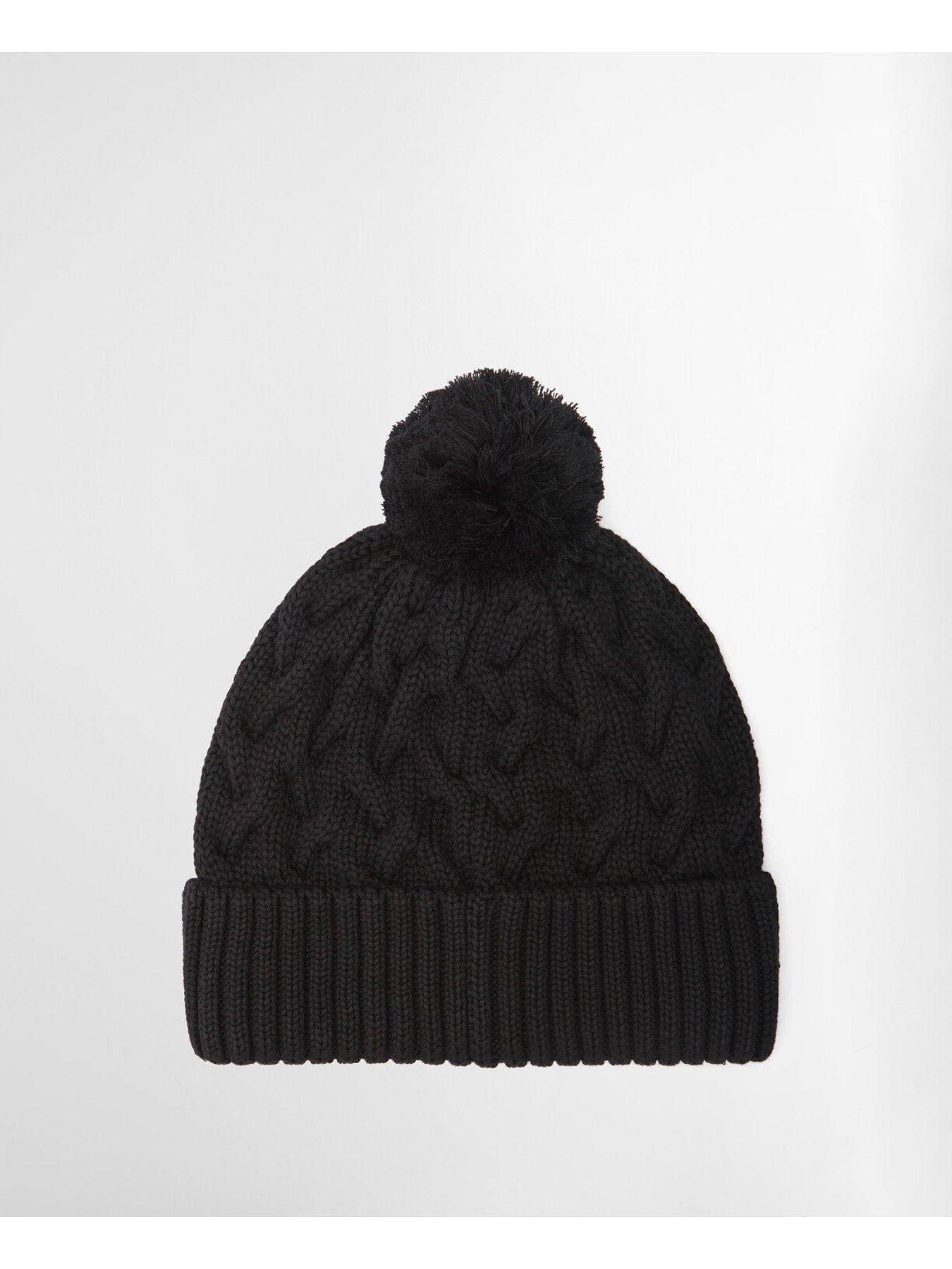Image 2 of 4 of Barbour International International Drift Cable Beanie Hat - Black