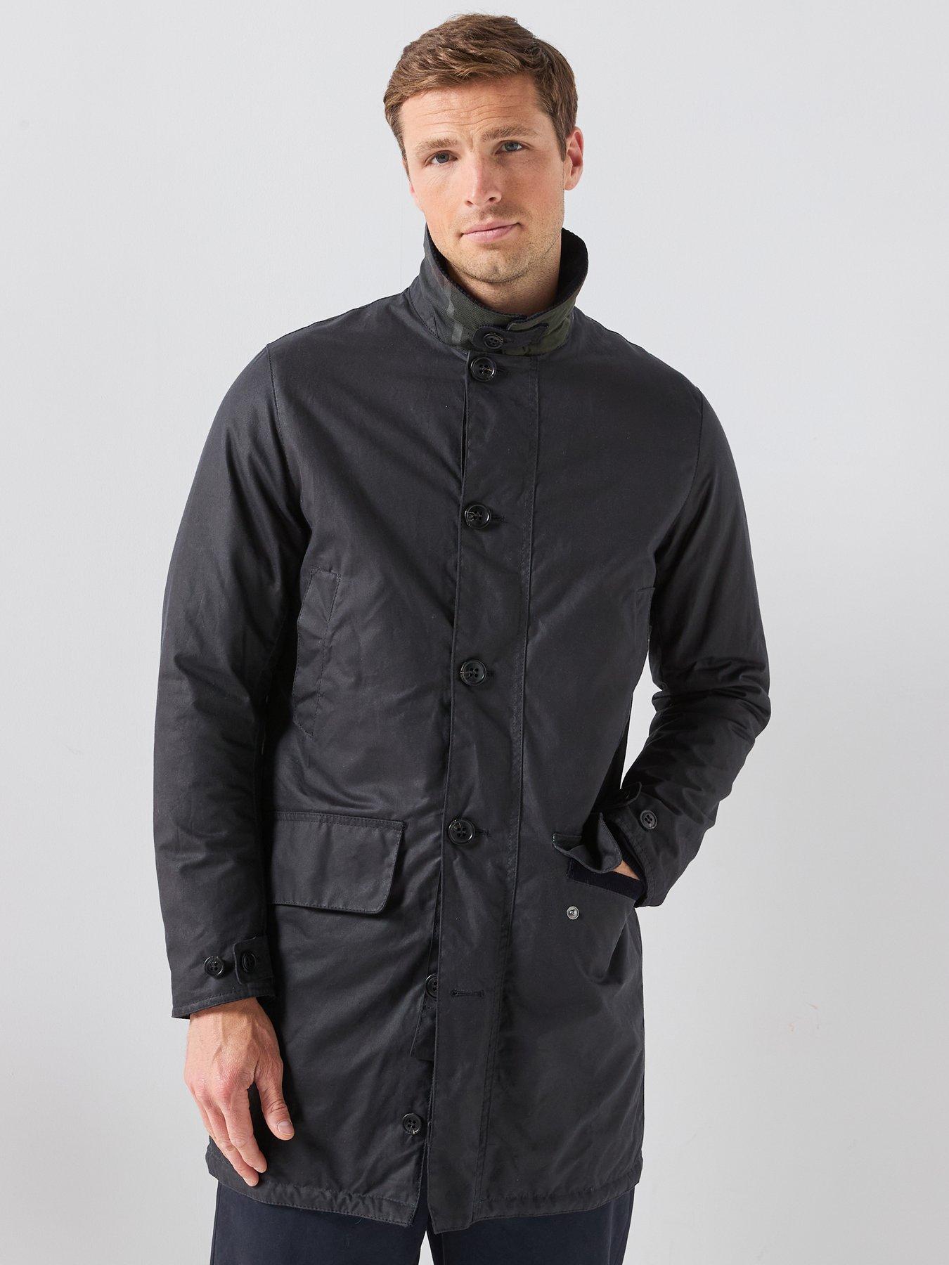 Barbour Wax Mac - Navy