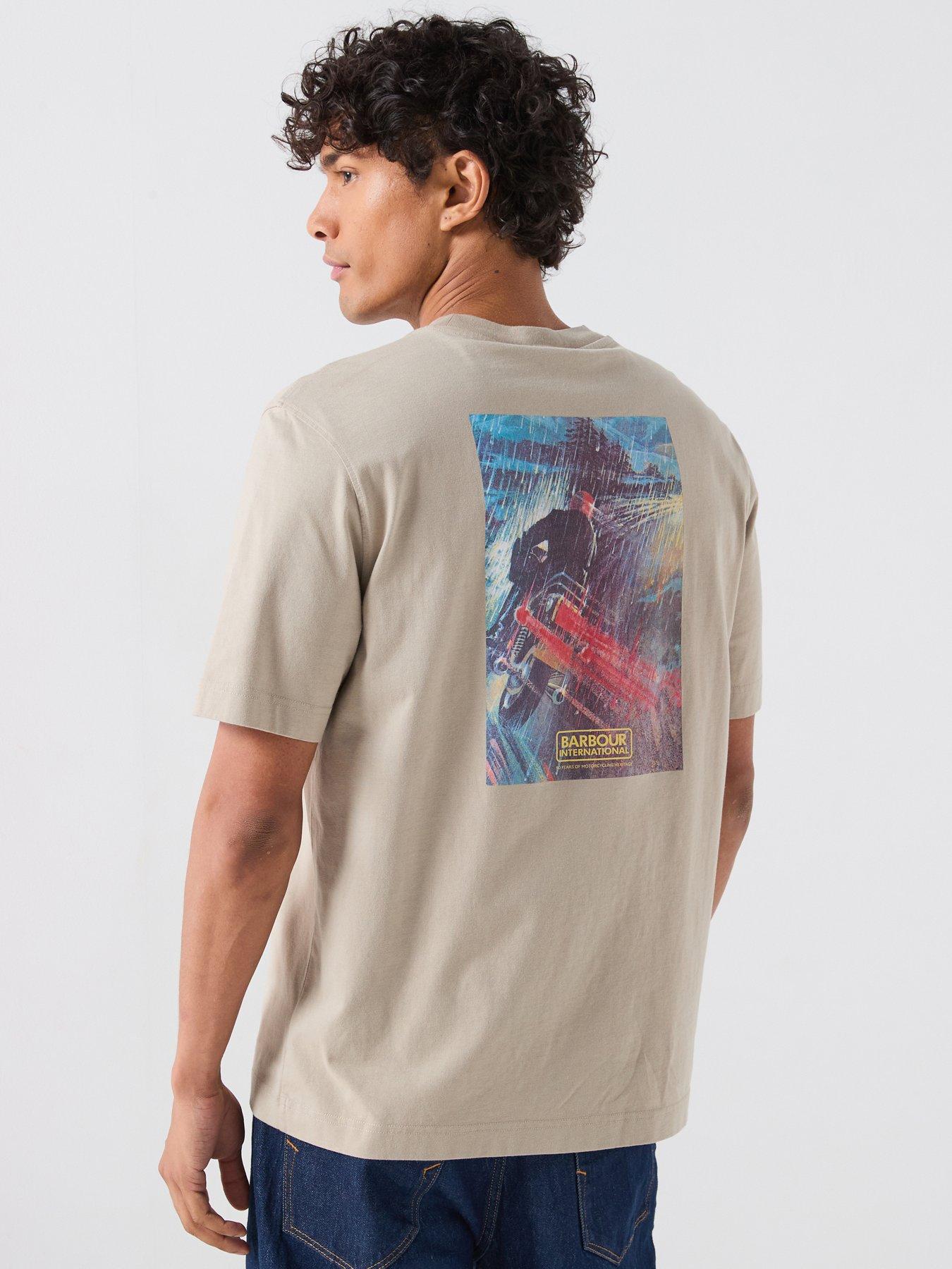 Barbour International Taylor Archive Back Graphic T-Shirt - Cream