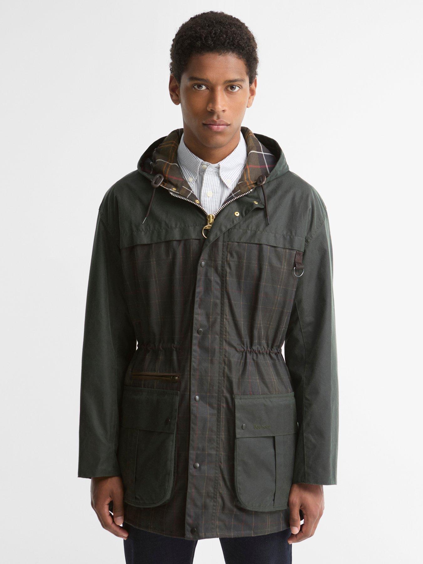 Barbour Icons Classic Tartan Durham Wax Jacket - Green