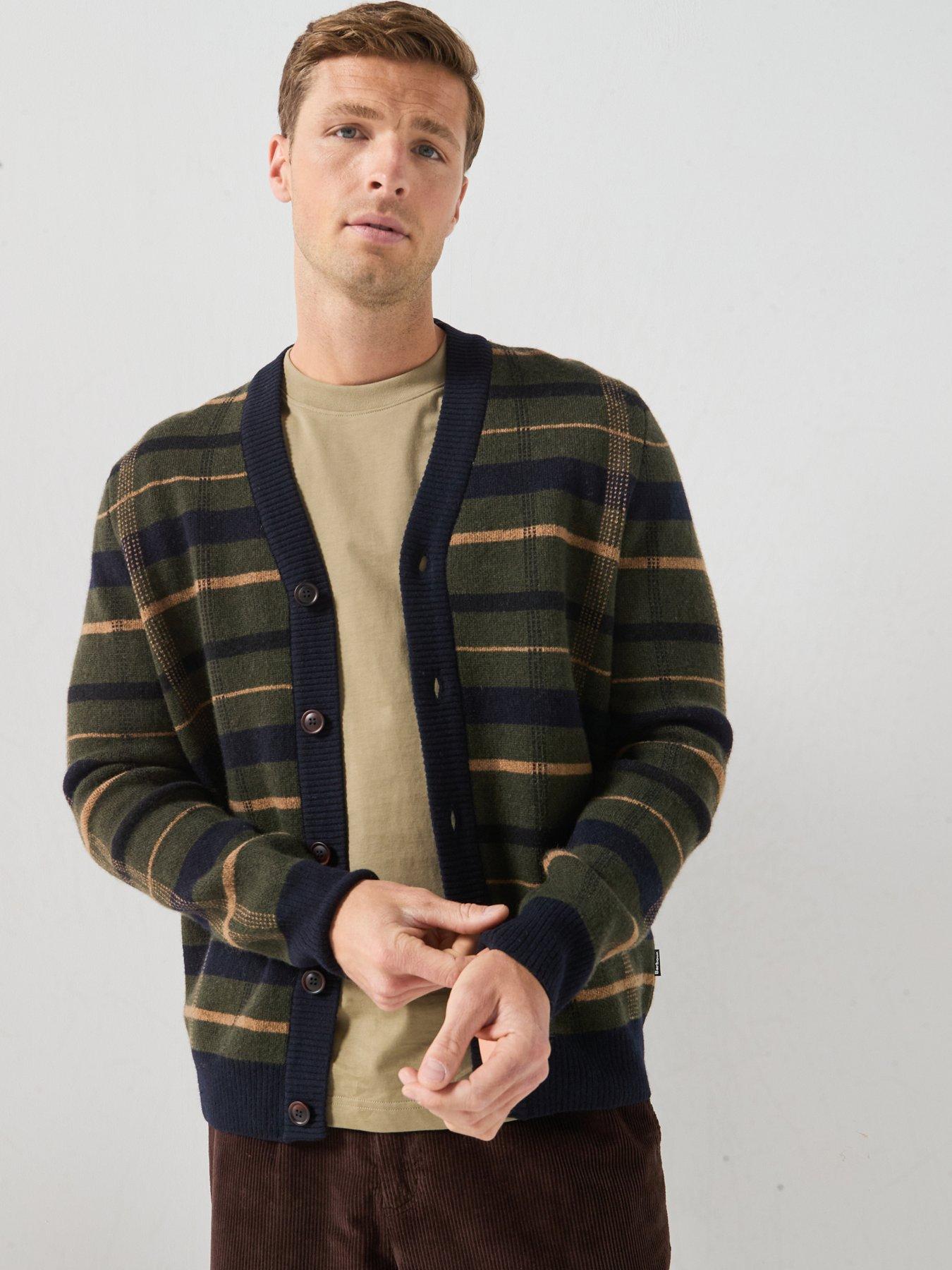 Image 1 of 6 of Barbour Men's Kane Knitted Cardigan - Navy
