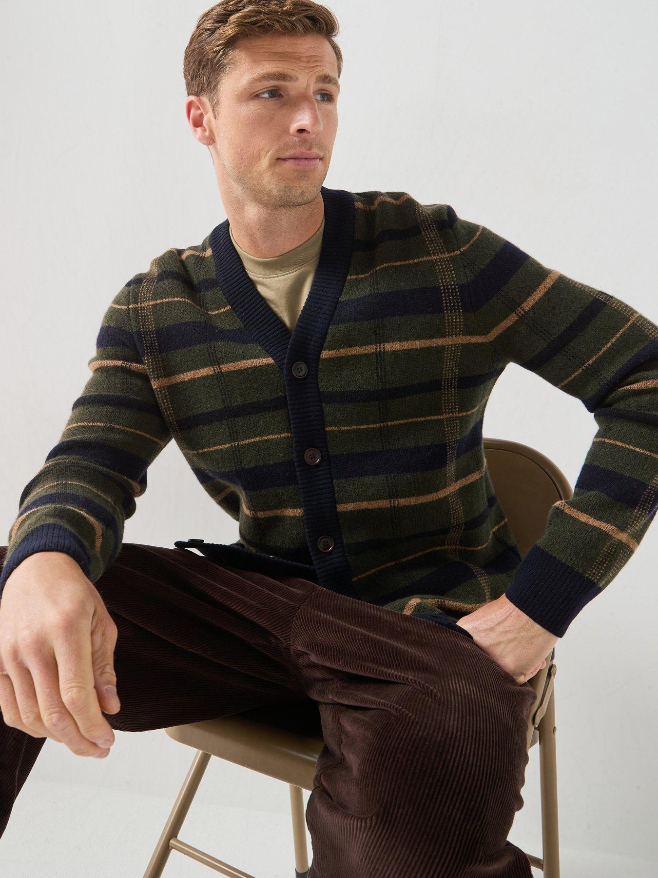 Image 6 of 6 of Barbour Men's Kane Knitted Cardigan - Navy
